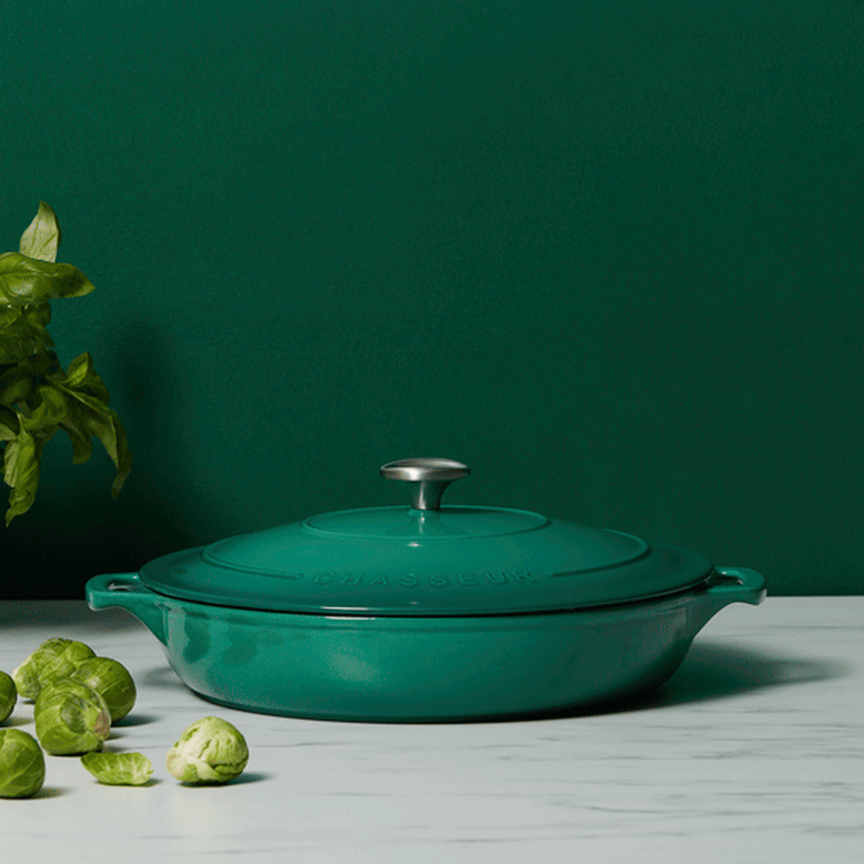 Chasseur Round Casserole 30cm - 2.5L Emerald Green Image 2