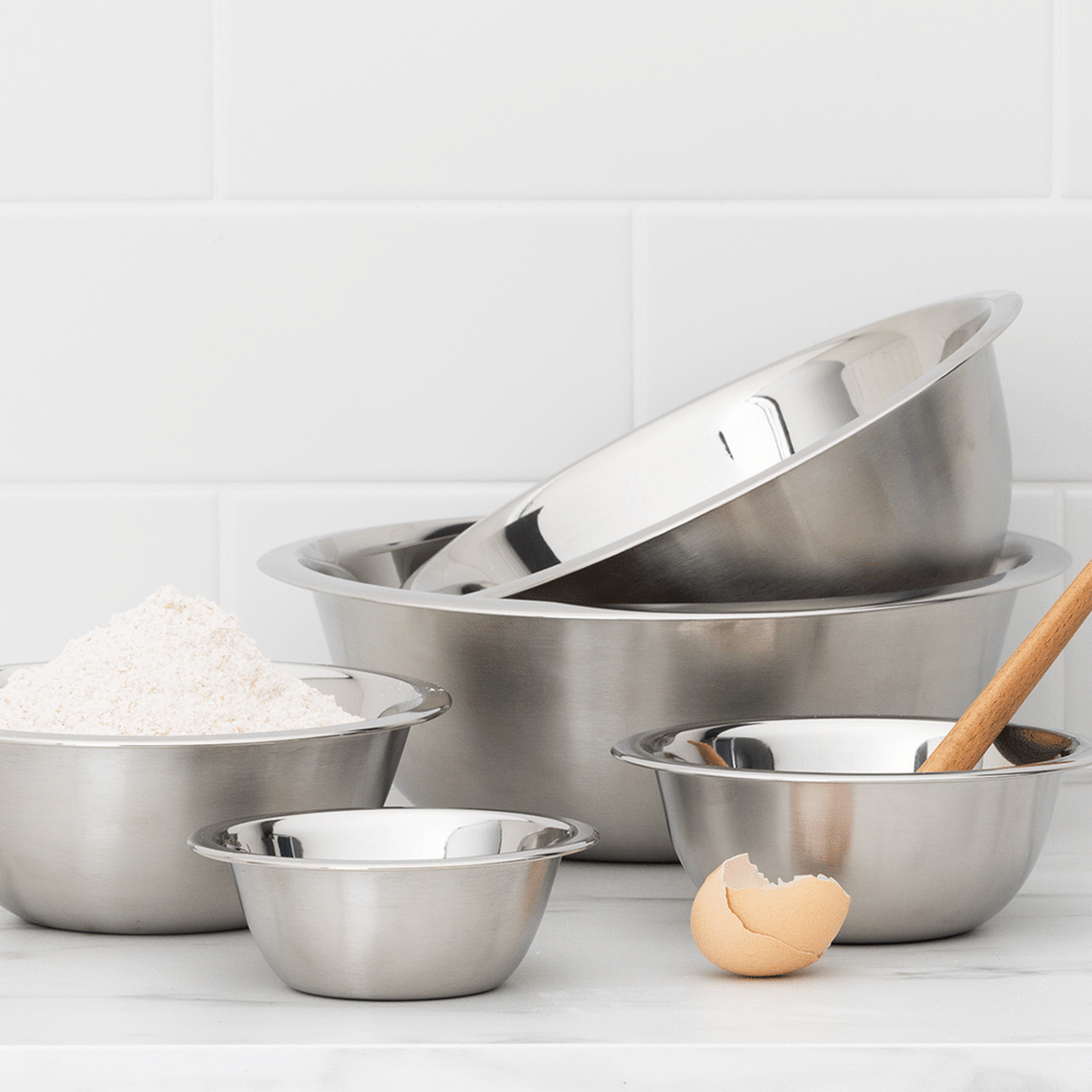 Kitchen Pro Mixwell Stainless Steel Mixing Bowl Set 5pc Image 6