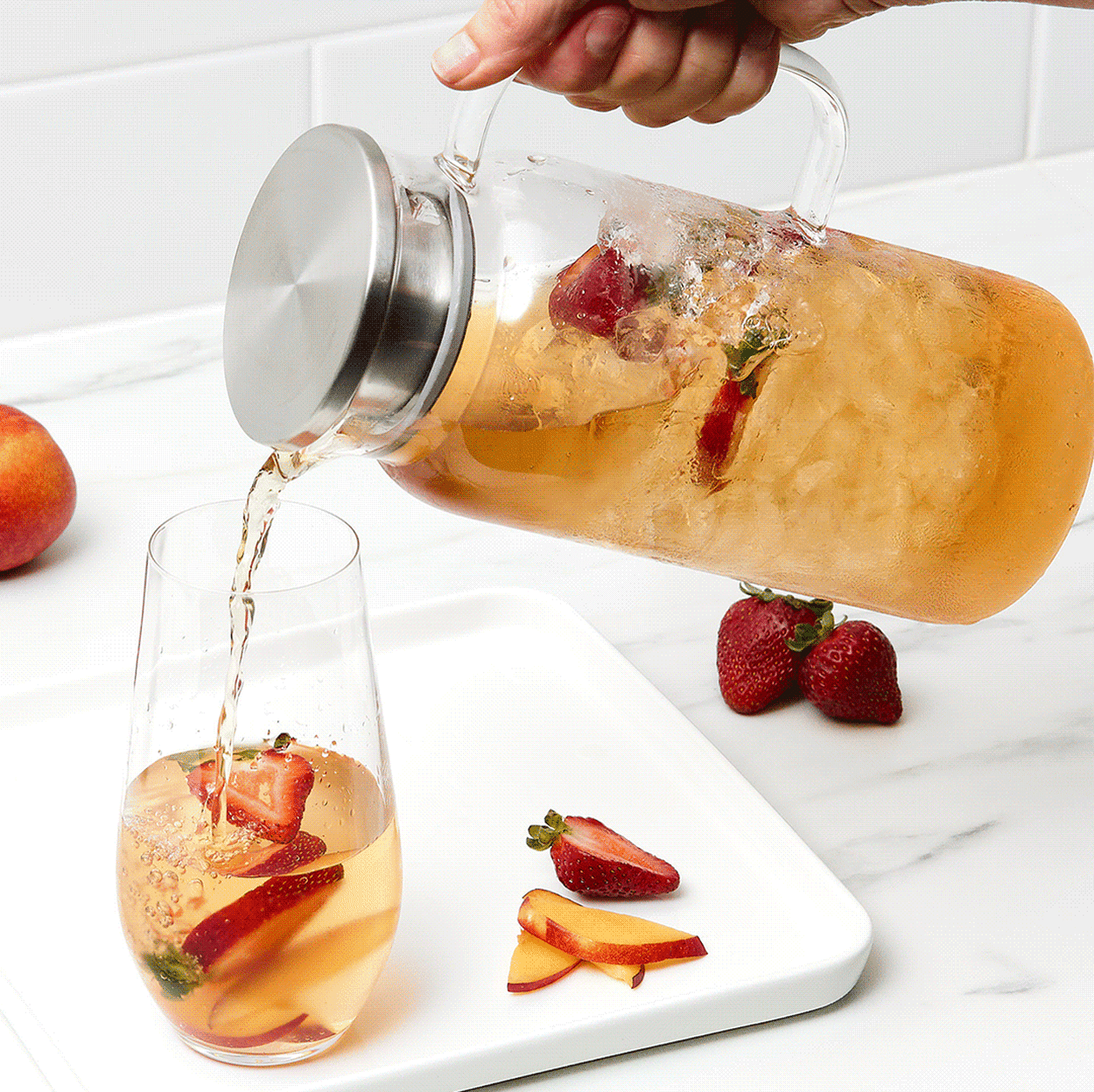 Kitchen Pro Steel Glass Pitcher with Filter 1.6L Image 2