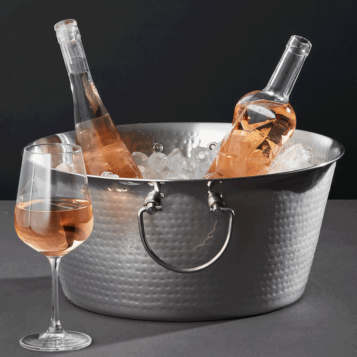 Salisbury & Co Hemingway Hammered Champagne Tub 37.5x18cm Image 4