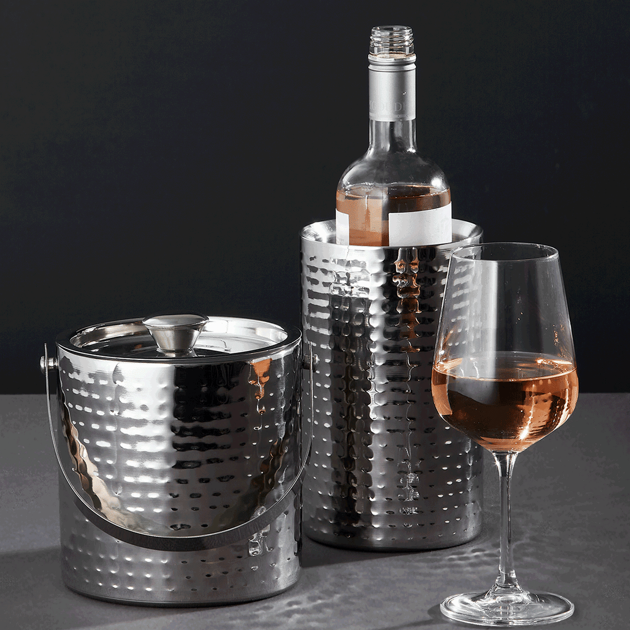 Salisbury & Co Hemingway Hammered Wine Bucket 20.5x20.5cm Image 4