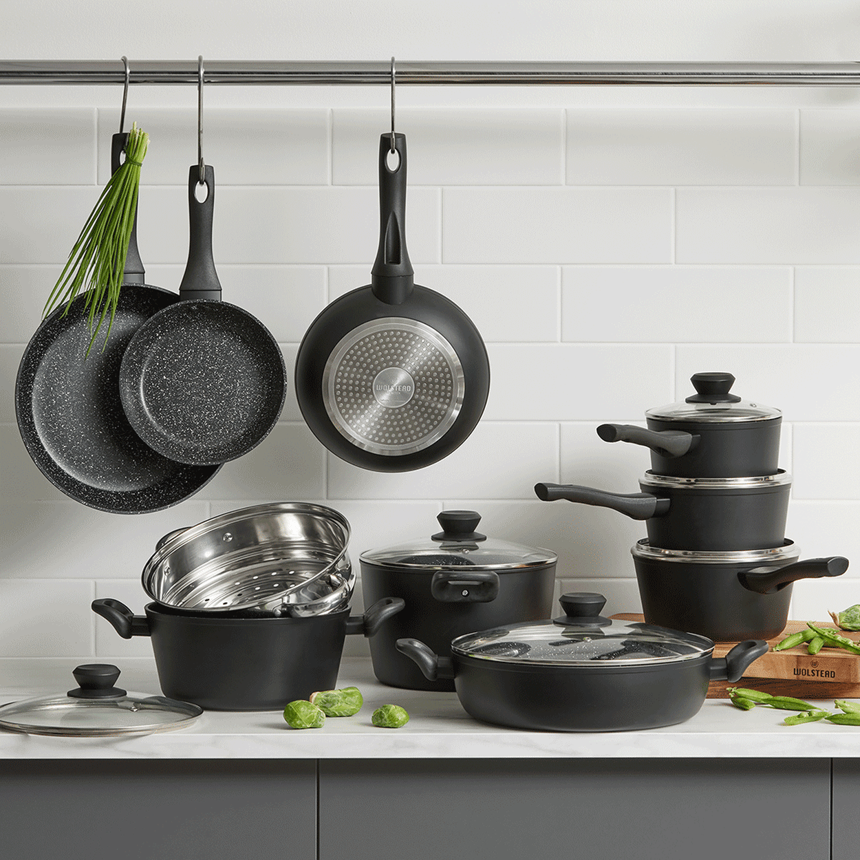 Wolstead Stonetek 10pc Non Stick Cookware Set Image 6
