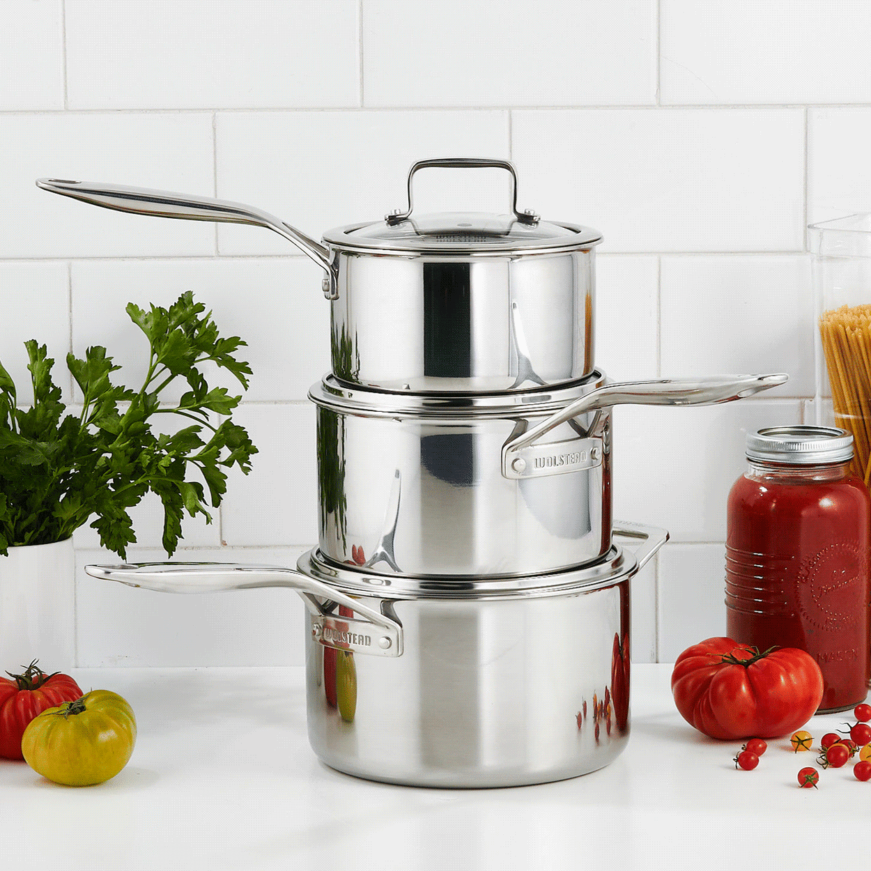Wolstead Superior Steel Saucepan with Lid 18cm Image 6