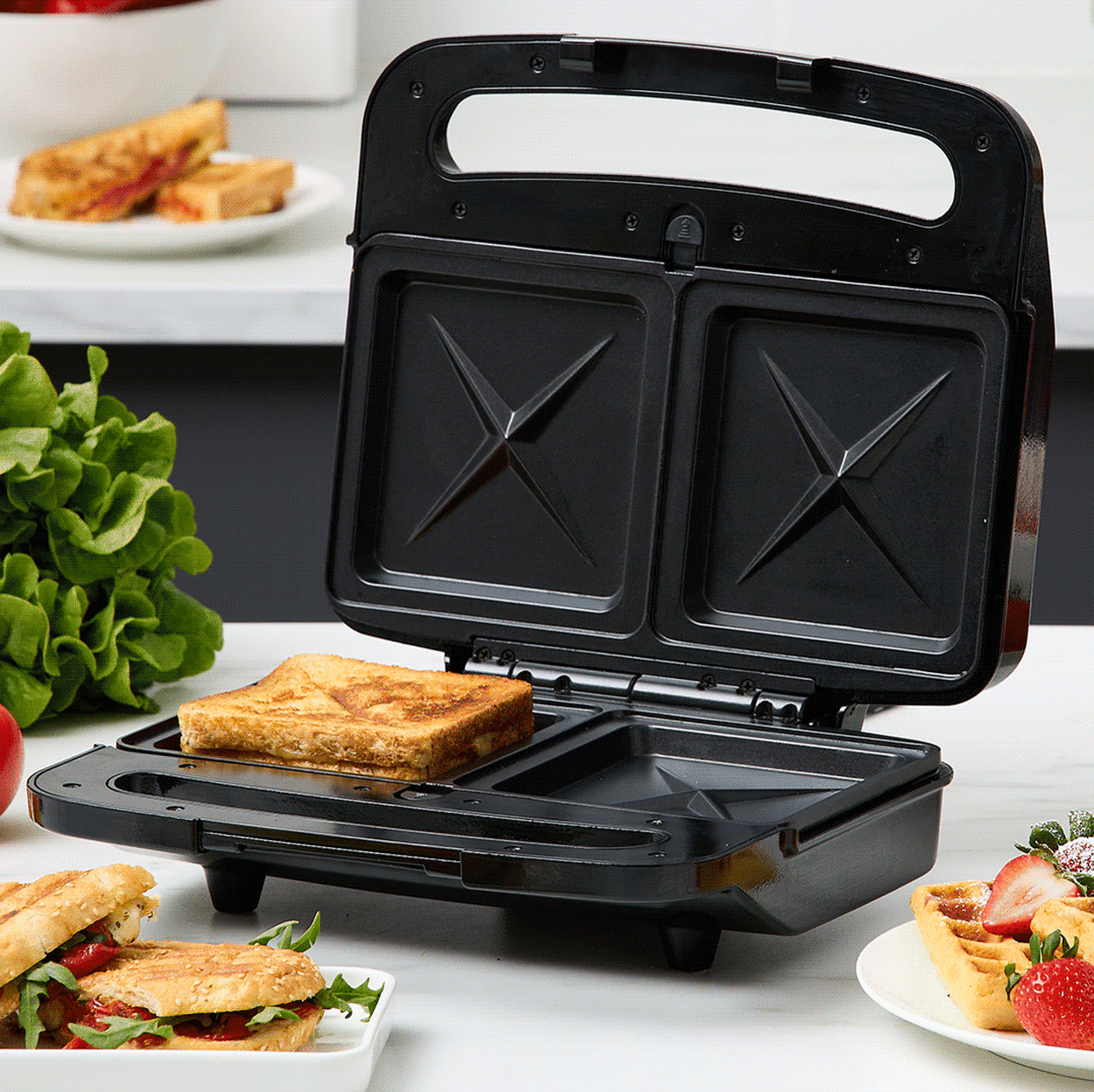 Wolstead Pro Vario Multi Plate Sandwich Maker Black Image 3