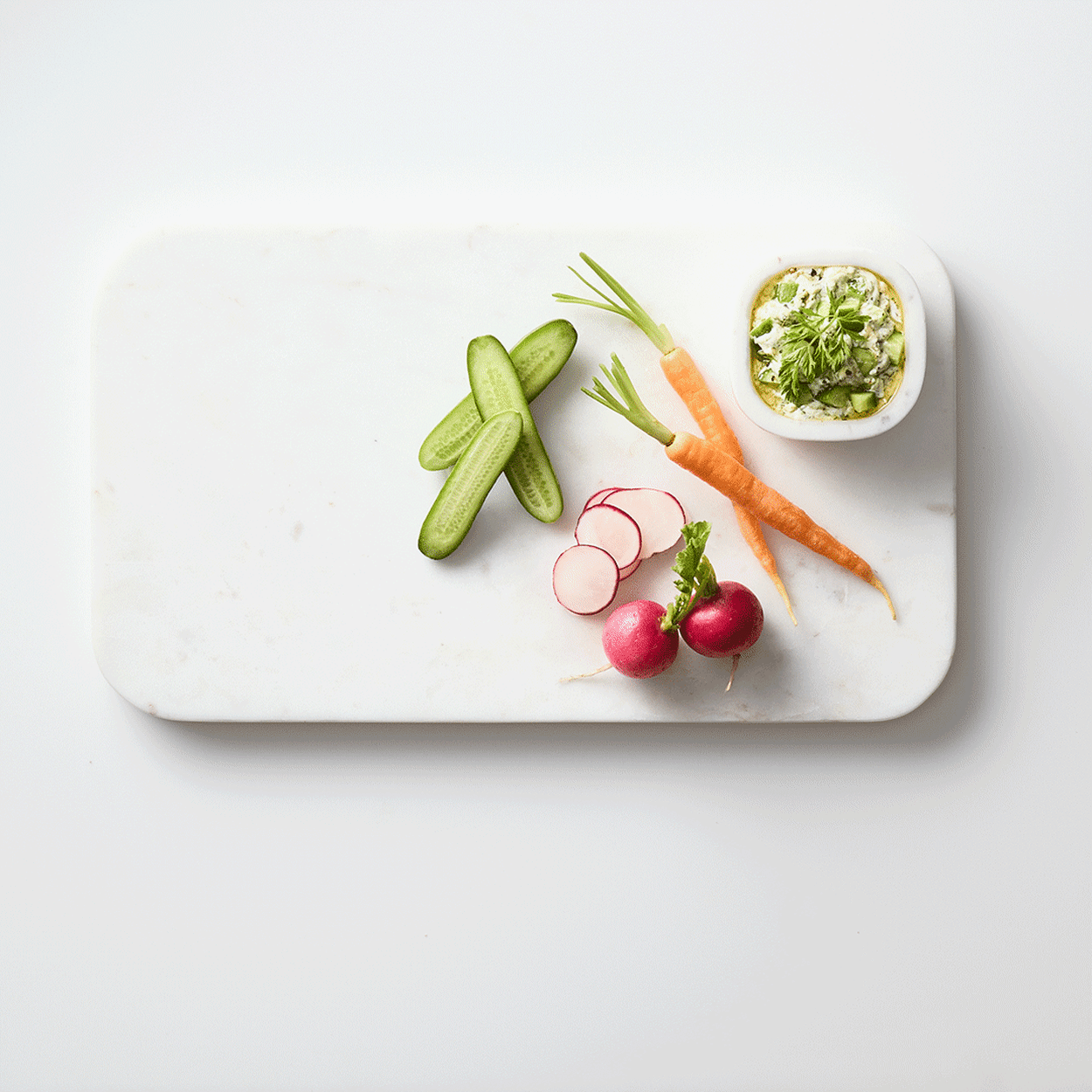 Salisbury & Co Corsica Rectangular Marble Board with Small Dip Bowl Set 2pc White Image 6