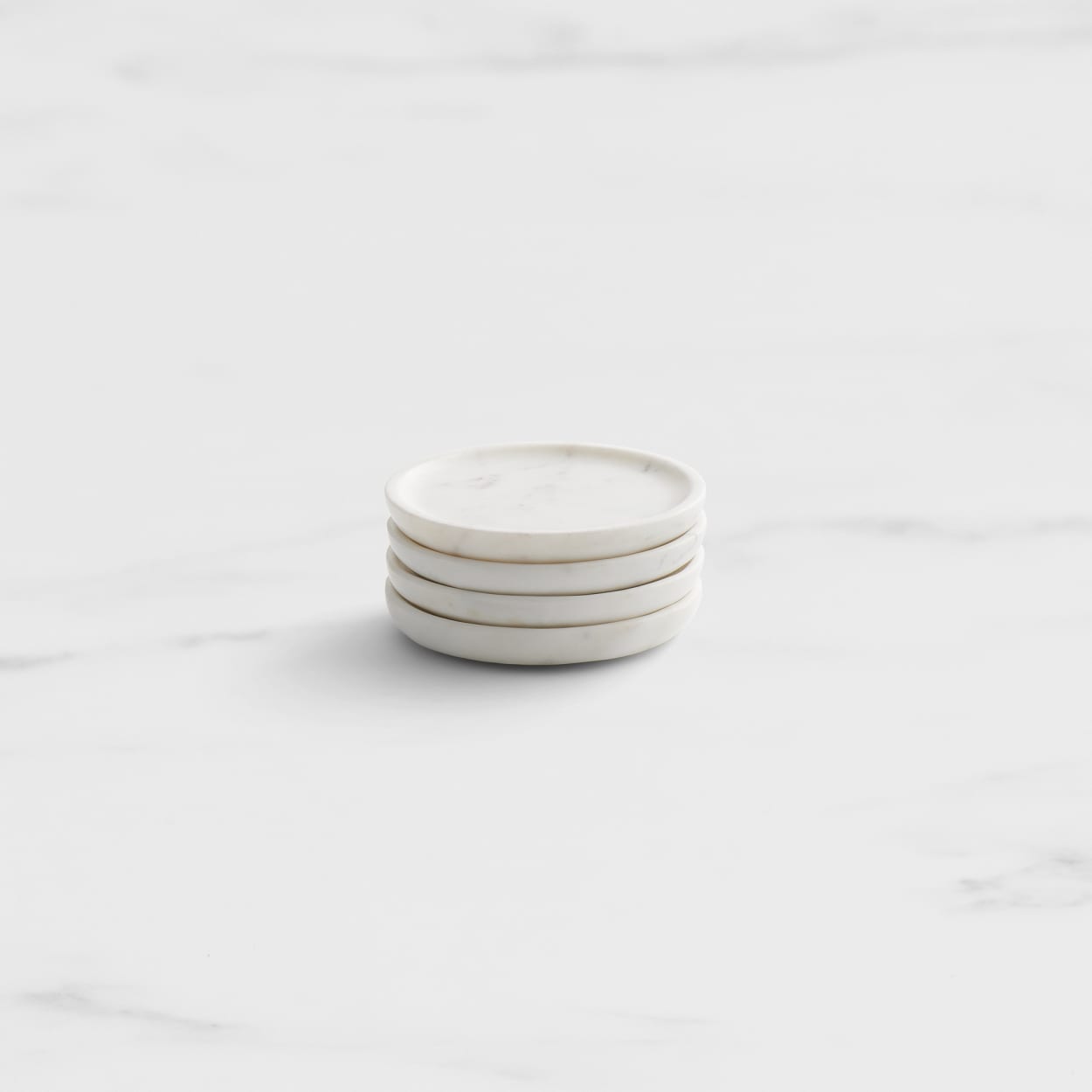Salisbury & Co Riviera Marble Coaster Set of 4 White