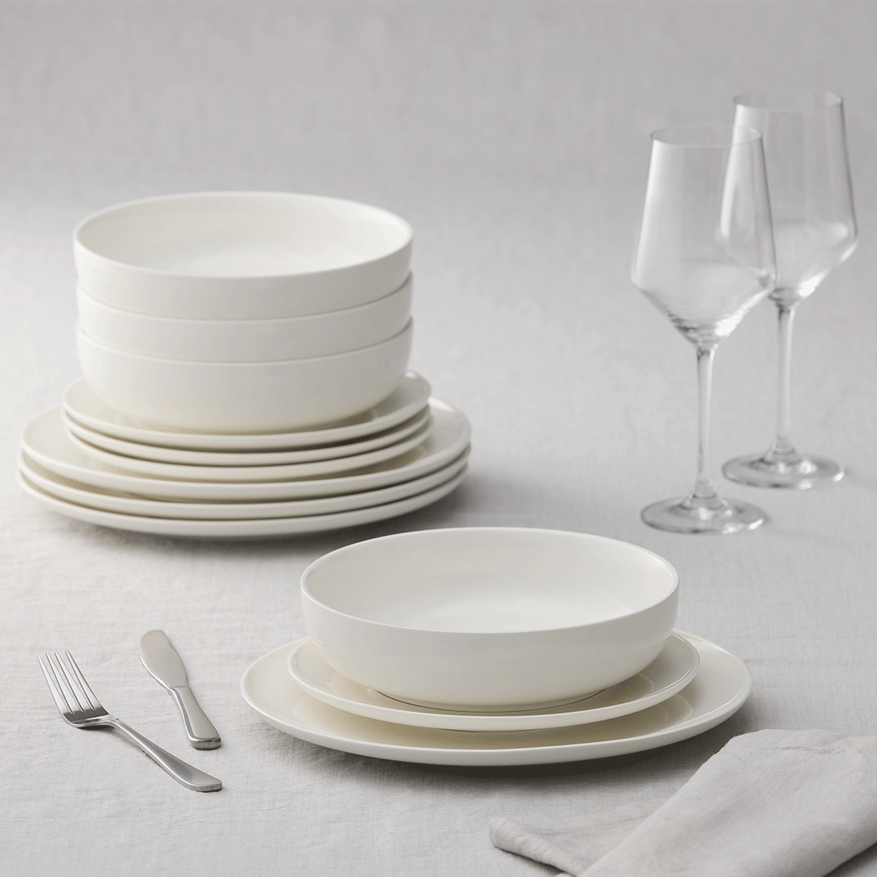 Salisbury & Co Signature Dinner Set 12pc White Image 6