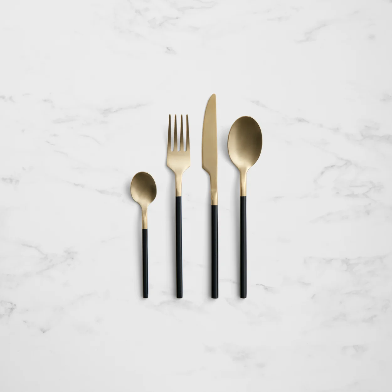 Salisbury & Co Vienna Cutlery Set 16pc Gold Black Image 1