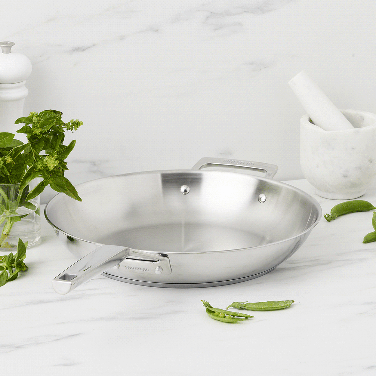 Wolstead Steeltek Ultra Stainless Steel Frypan 26cm Image 4