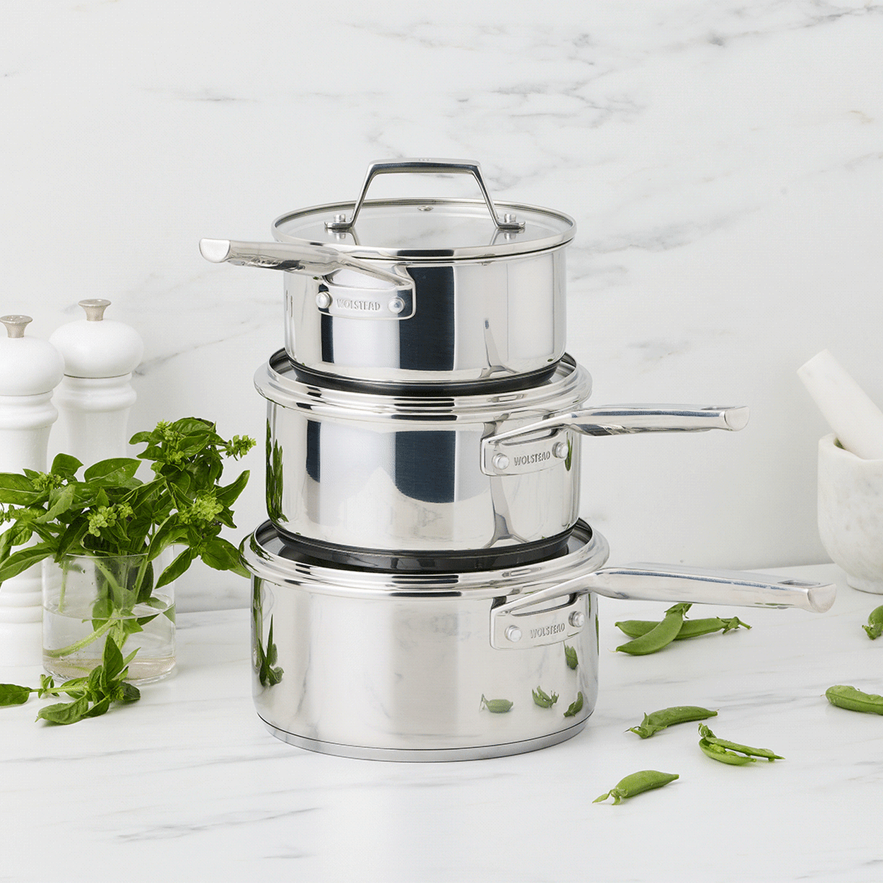 Wolstead Steeltek Ultra Stainless Steel Saucepan with Lid 20cm Image 5