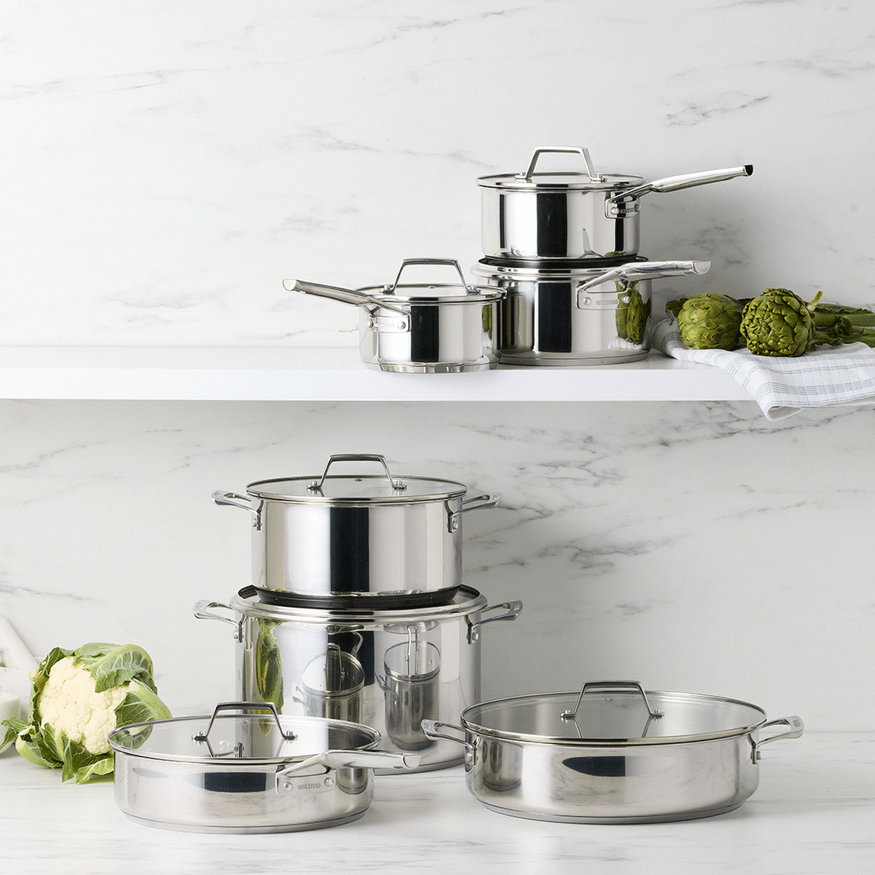 Wolstead Steeltek Ultra Stainless Steel Stockpot with Lid 28cm Image 4