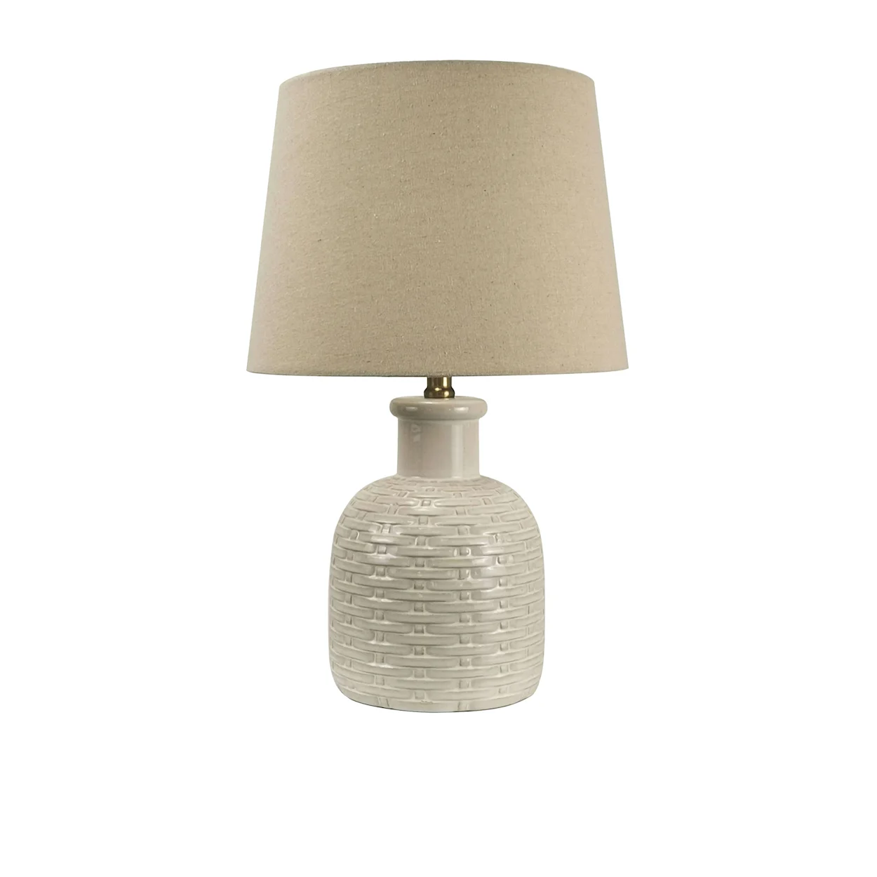 Coast Collection Ceramic Bottle Lamp Oatmeal Image 1