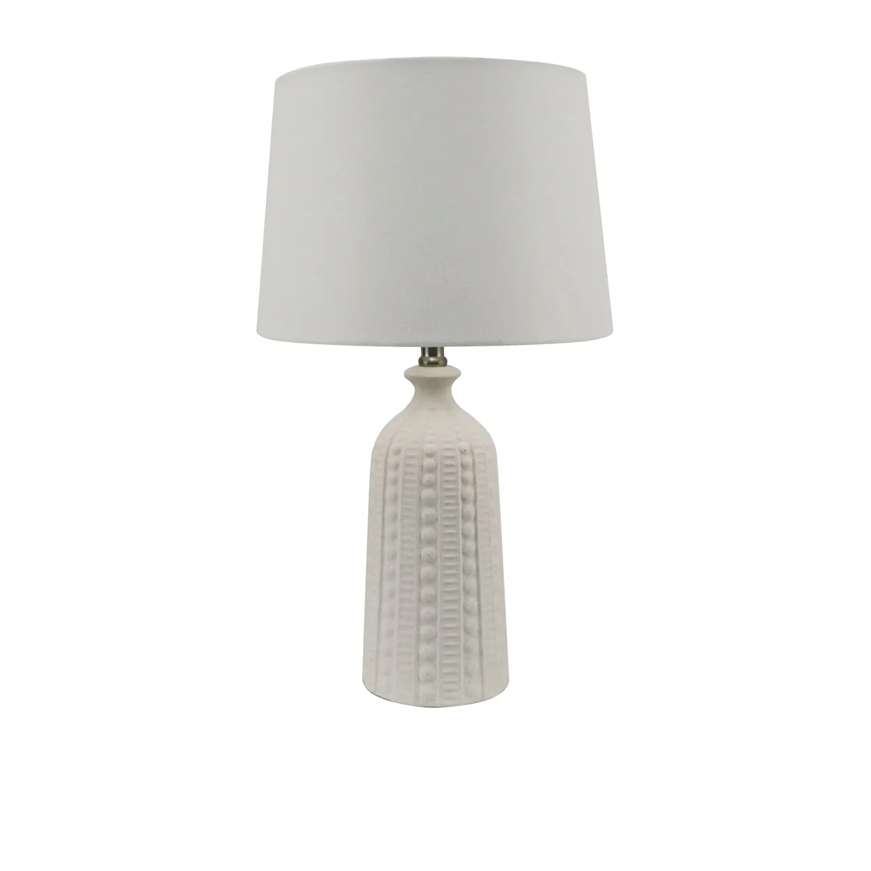 Coast Collection Ceramic Dimpled Lamp White Image 1