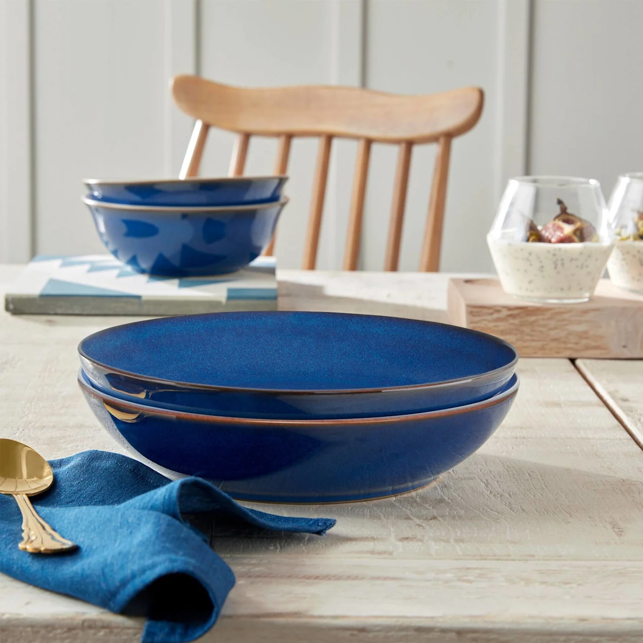 Denby Imperial Blue Pasta Alt Bowl Set of 4 Image 2