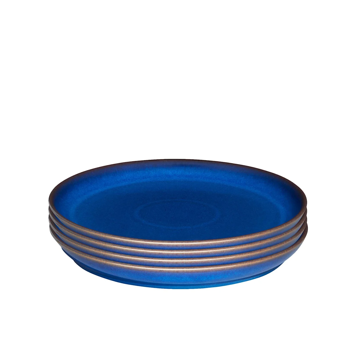 Denby Imperial Blue Plate Coupe Large Set 4 Image 1