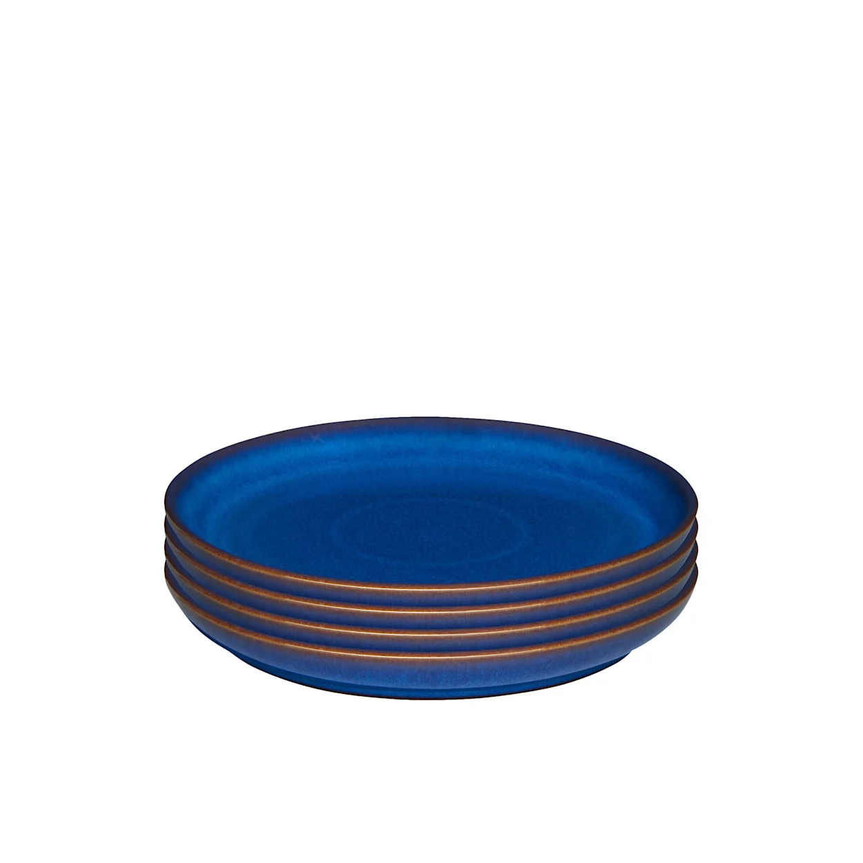Denby Imperial Blue Plate Coupe Medium Set 4 Image 1