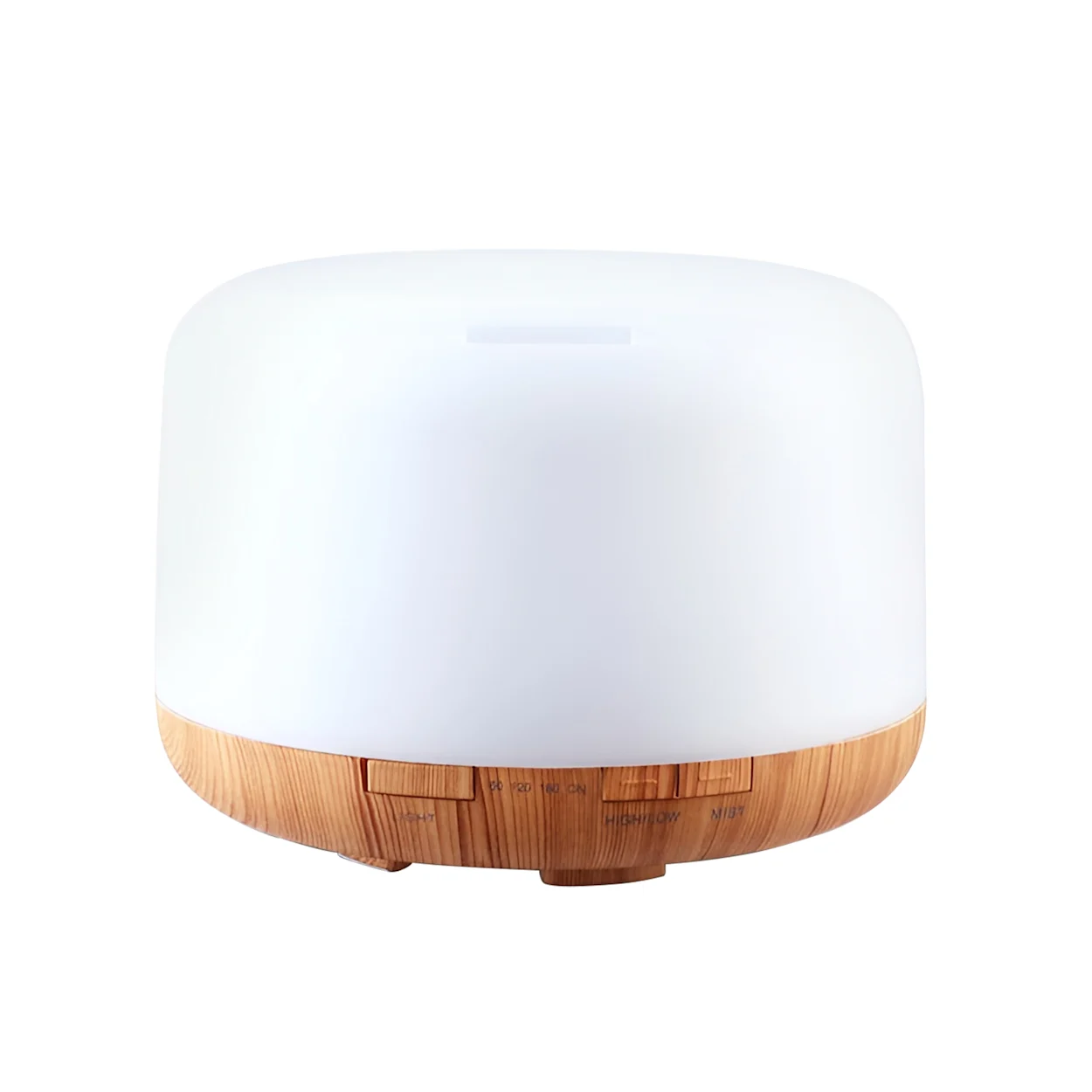 Devanti Aroma Diffuser with Light Wood Base 500mL White Image 1
