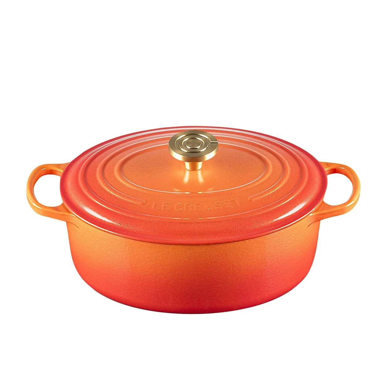 Le Creuset Signature Cast Iron Oval Casserole 29cm 4 7L Flamme Doree Image 1