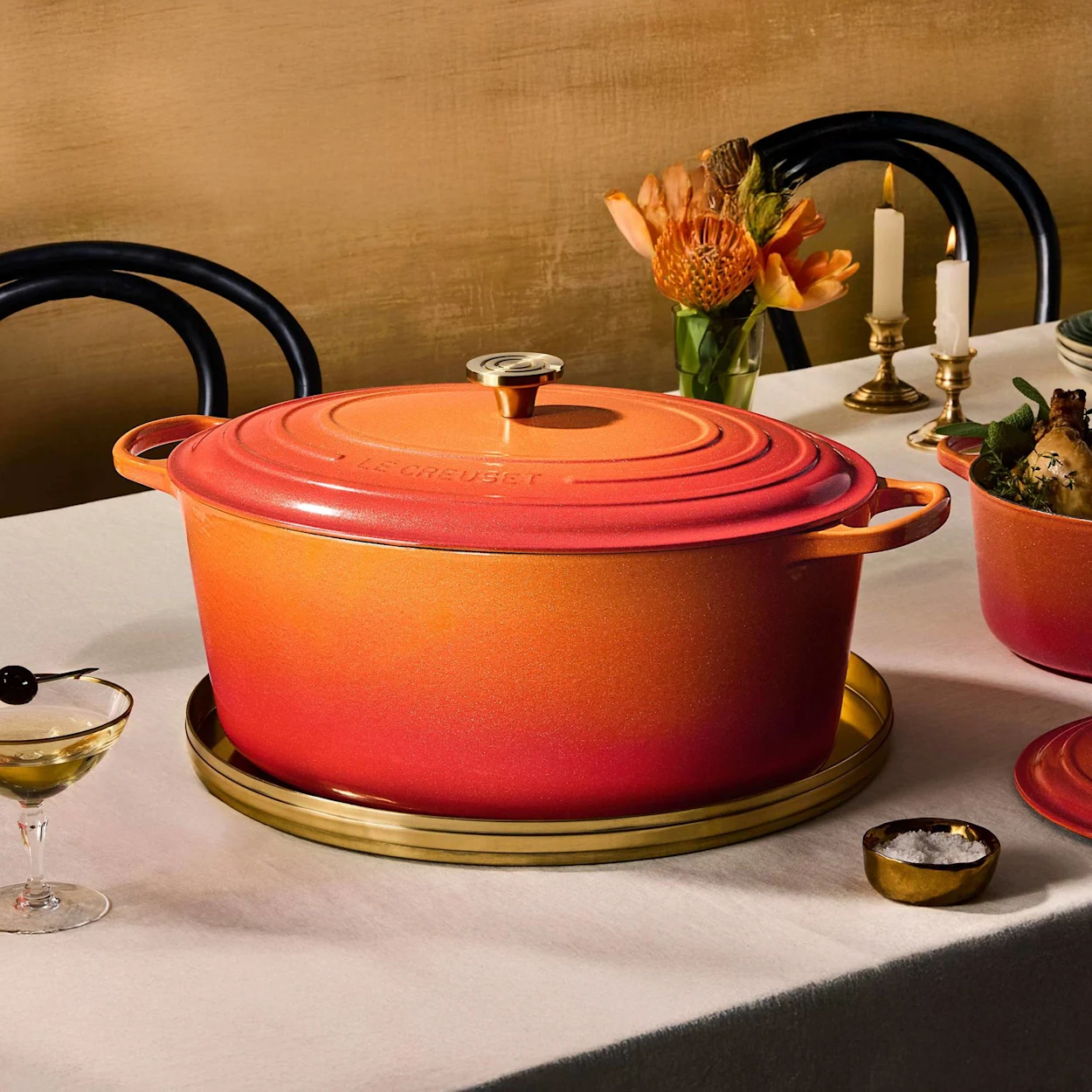 Le Creuset Signature Cast Iron Oval Casserole 29cm 4 7L Flamme Doree Image 2