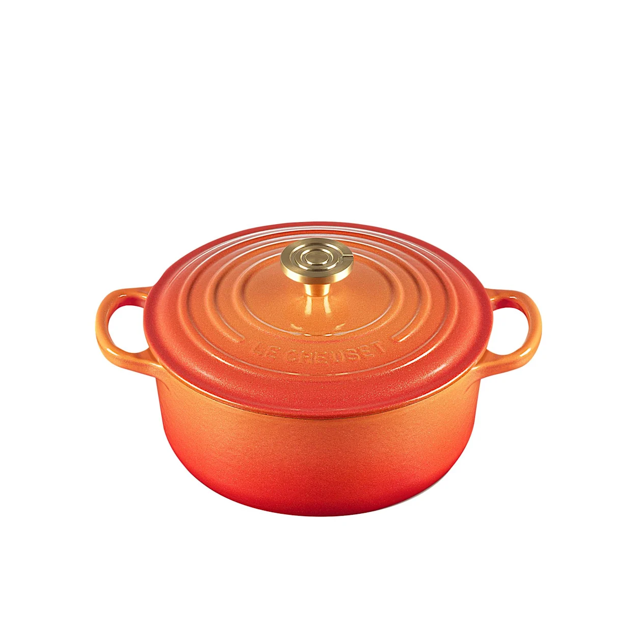 Le Creuset Signature Cast Iron Round Casserole 20cm 2 4L Flamme Doree Image 1