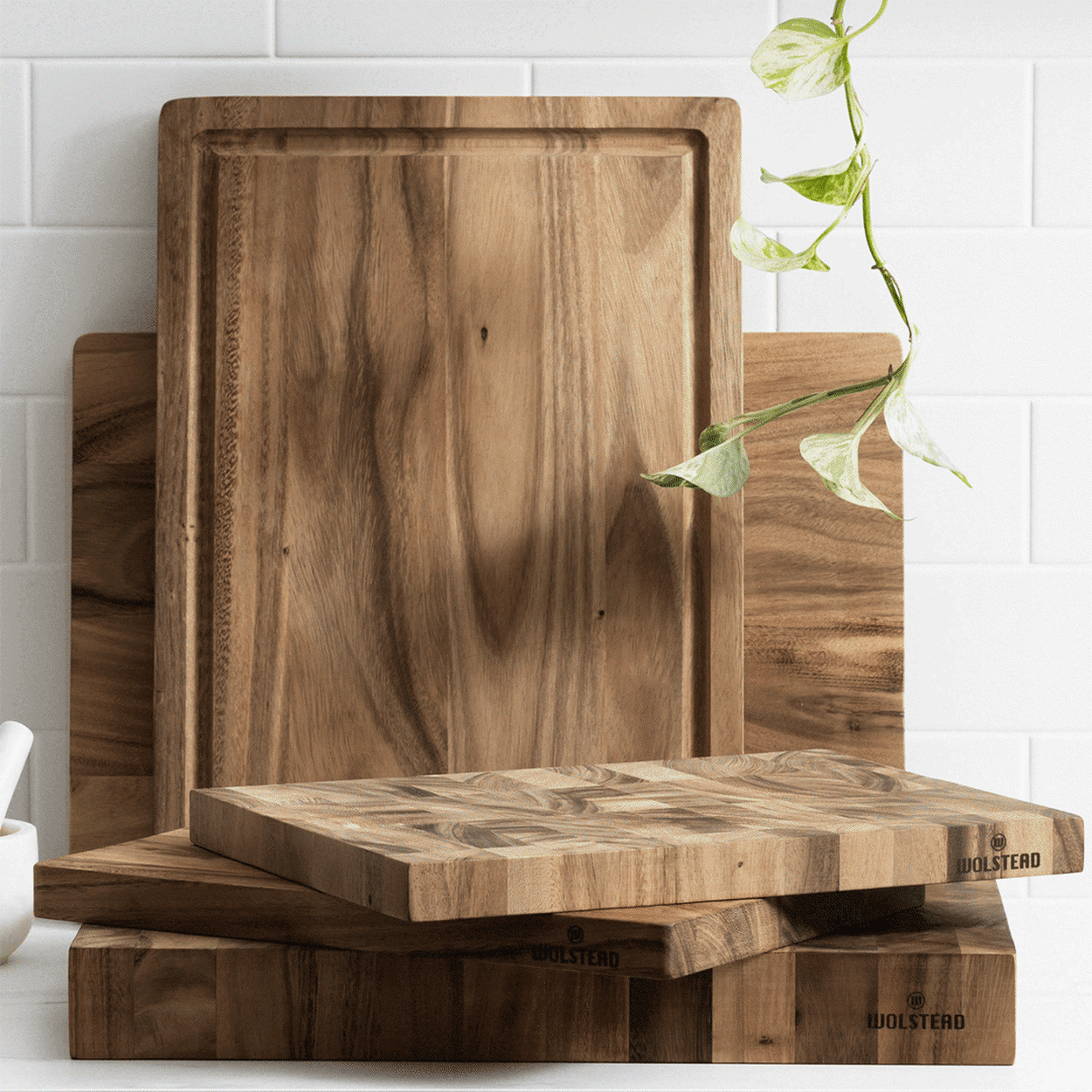 Wolstead Bonn End Grain Chopping Board 50x35c Image 2