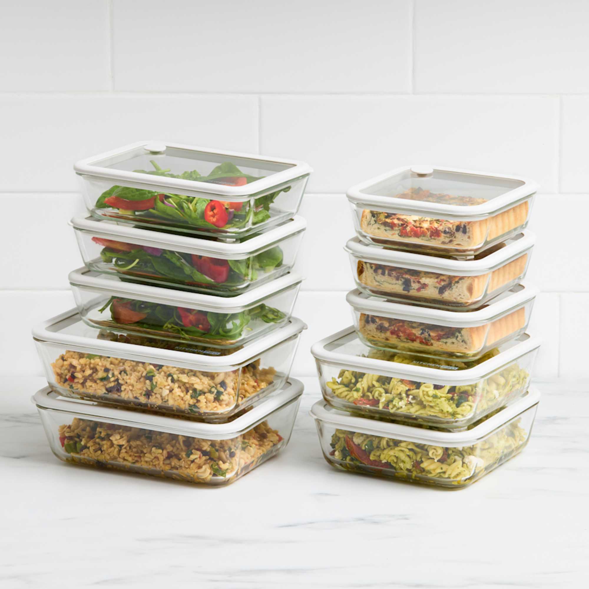 Kitchen Pro Airlock Glass Container Set 10pc