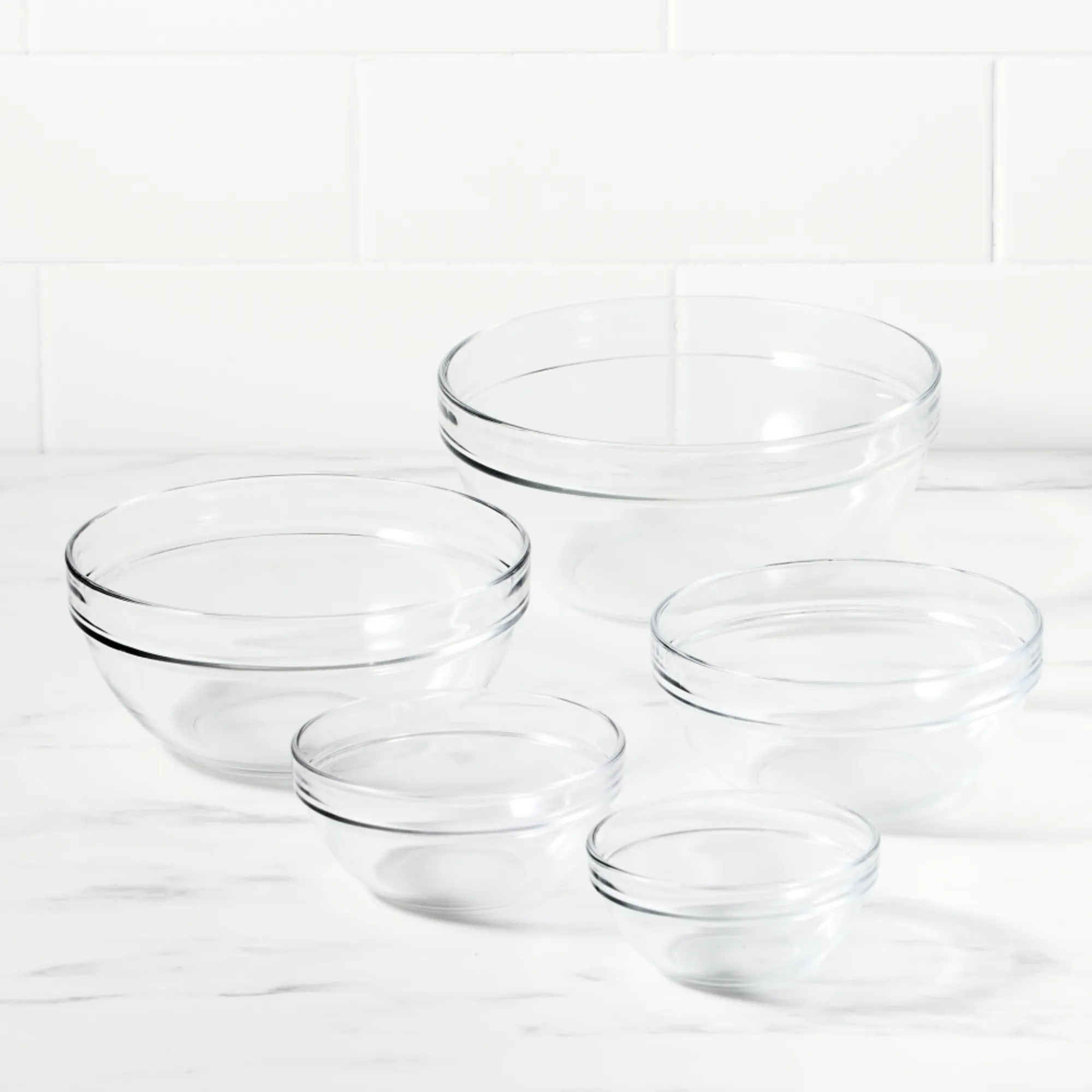 Kitchen Pro Mixwell Tempered Glass Mixing Bowl Set 5pc Image 1