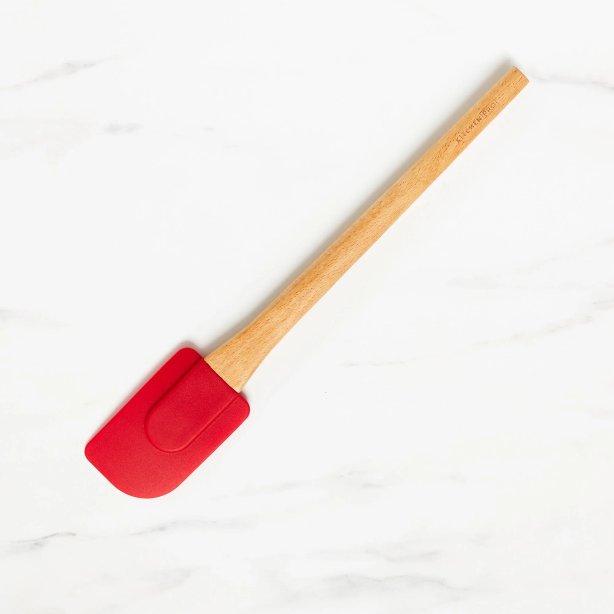 Kitchen Pro Oslo Silicone Medium Spatula with Beechwood Handle Red Image 1