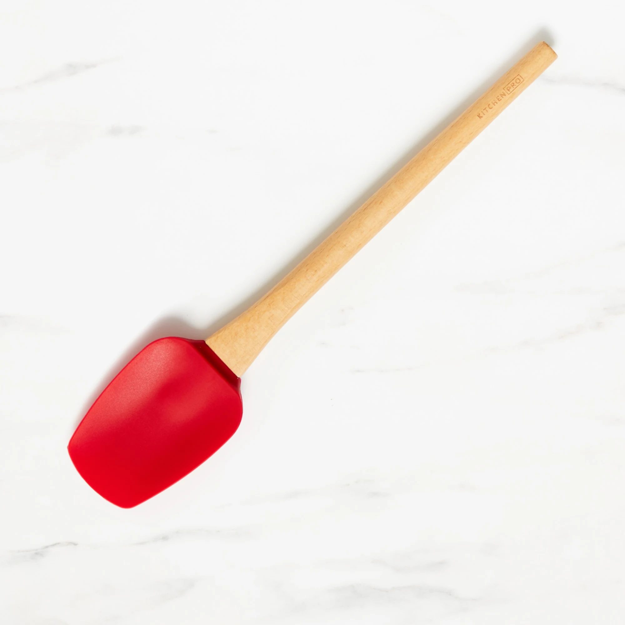 Kitchen Pro Oslo Silicone Spatula Turner with Beechwood Handle Red Image 1