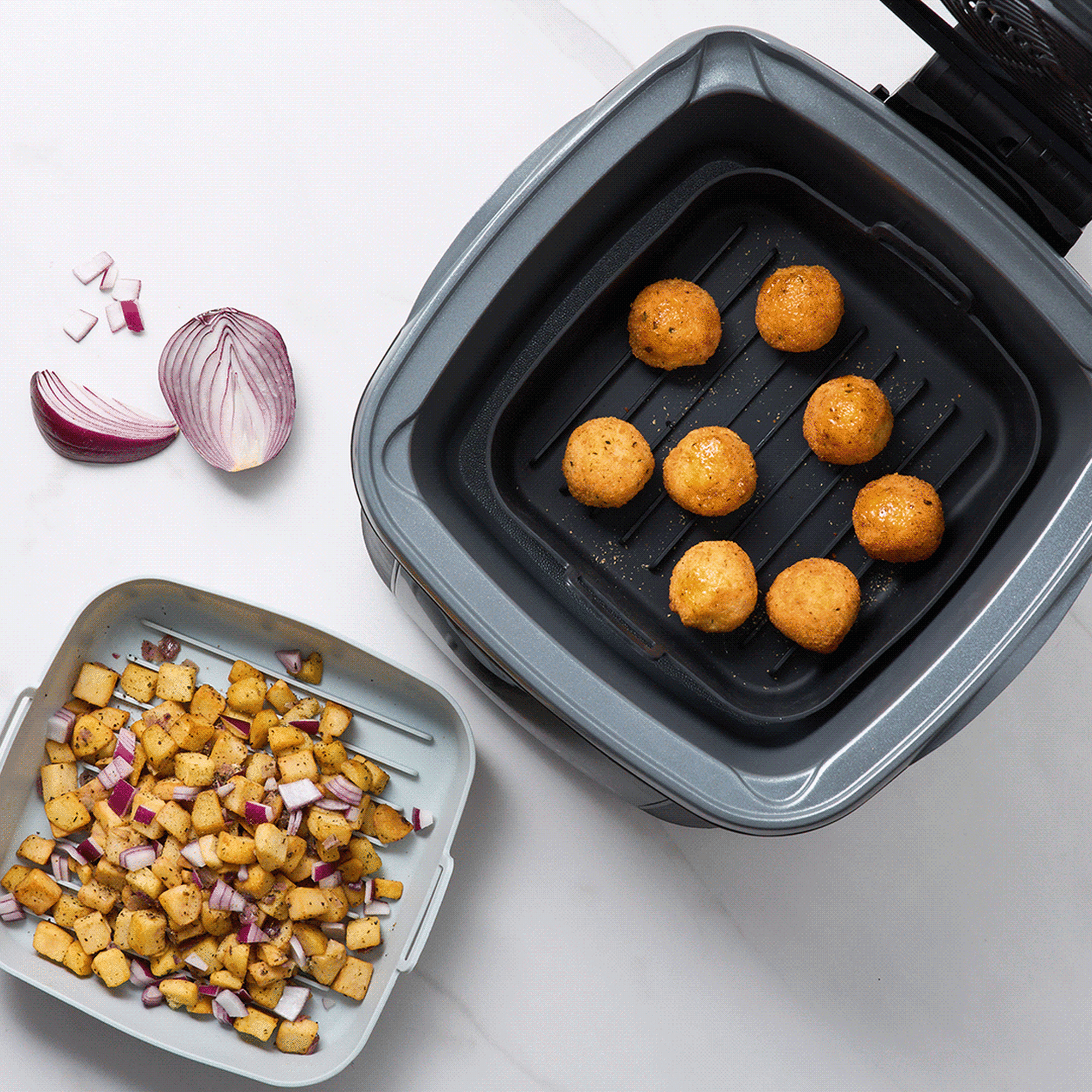 Kitchen Pro Swift Square Silicone Air Fryer Insert 22.5cm Set of 2 Image 2