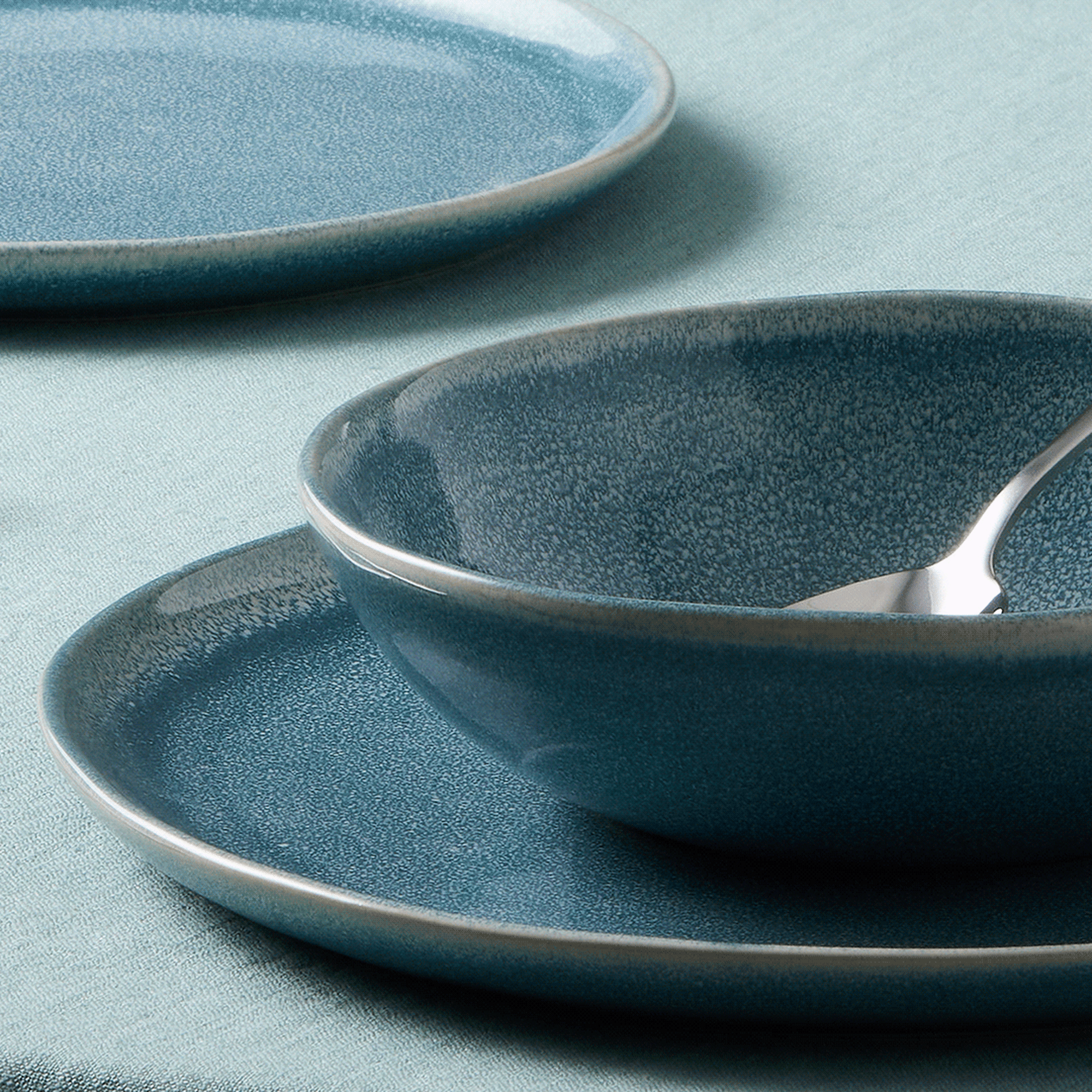 Salisbury & Co Capri Dinner Set 12pc Blue Image 6