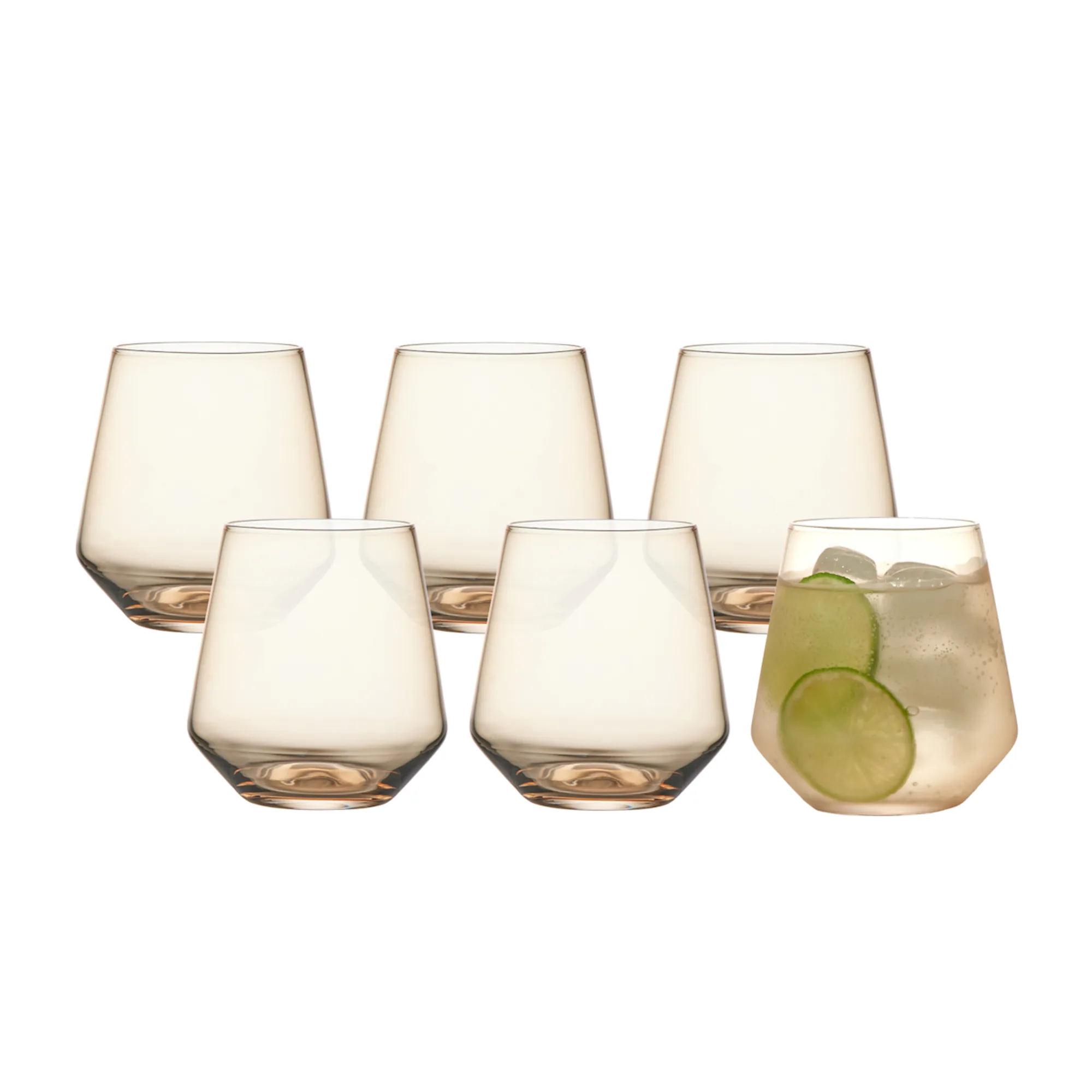 Salisbury & Co Elements Tumbler 415ml Set of 6 Amber Image 1
