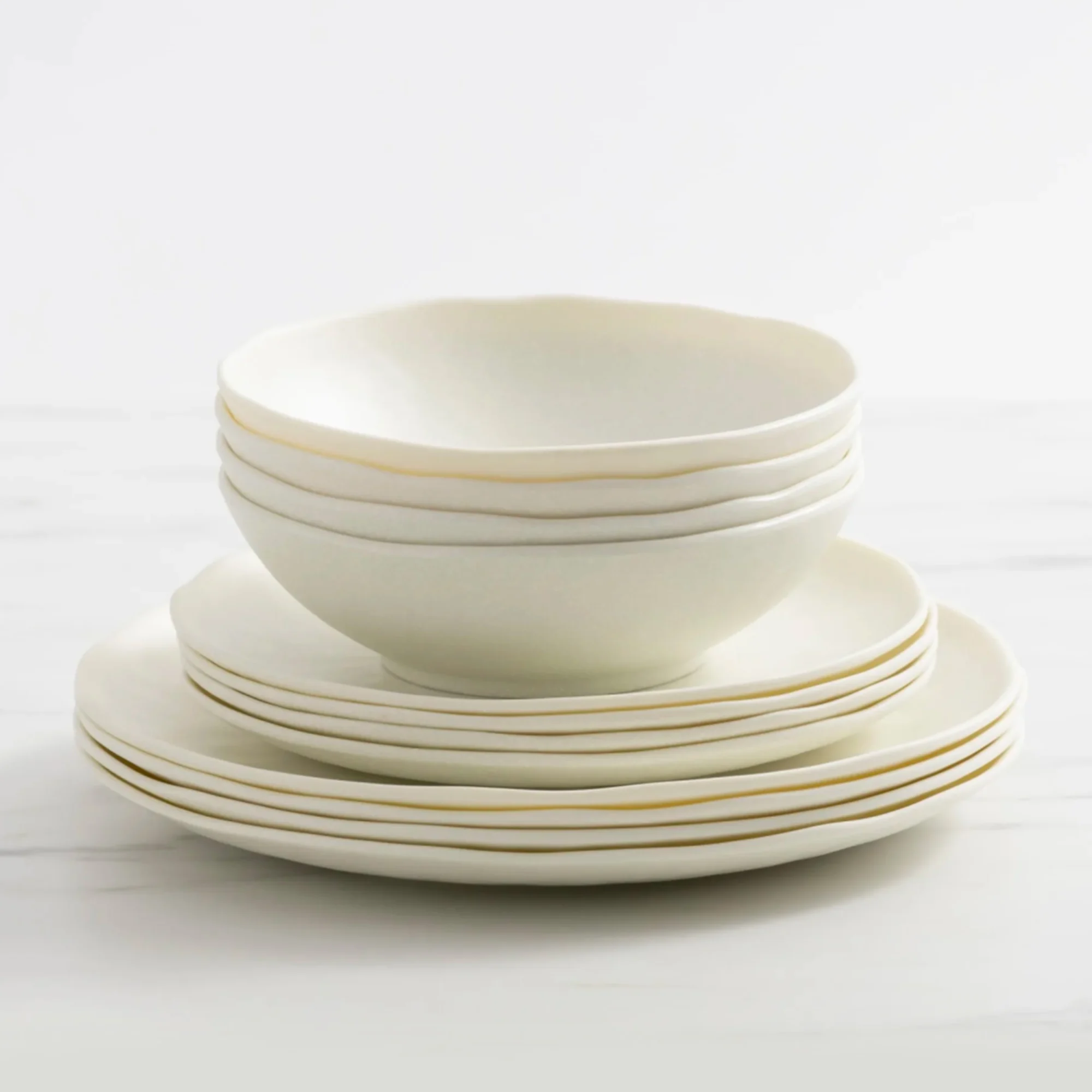 Salisbury & Co Escape Melamine Dinner Set 12pc White Image 1
