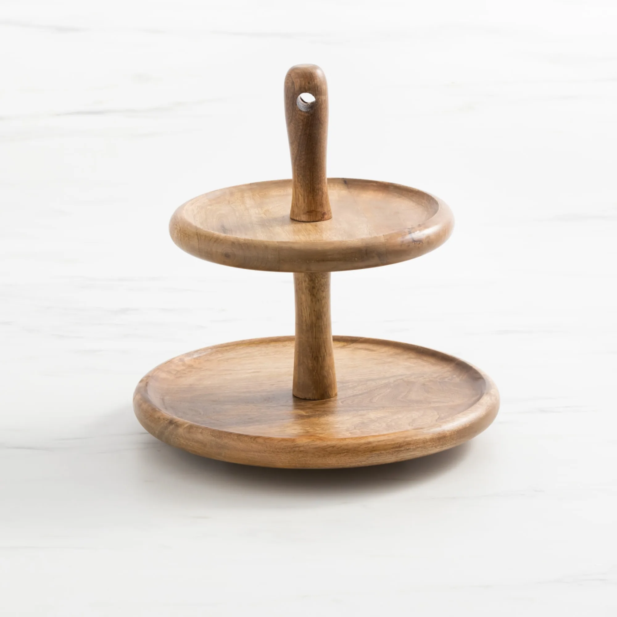 Salisbury & Co Grove Round 2 Tier Spinning Serving Stand Image 1