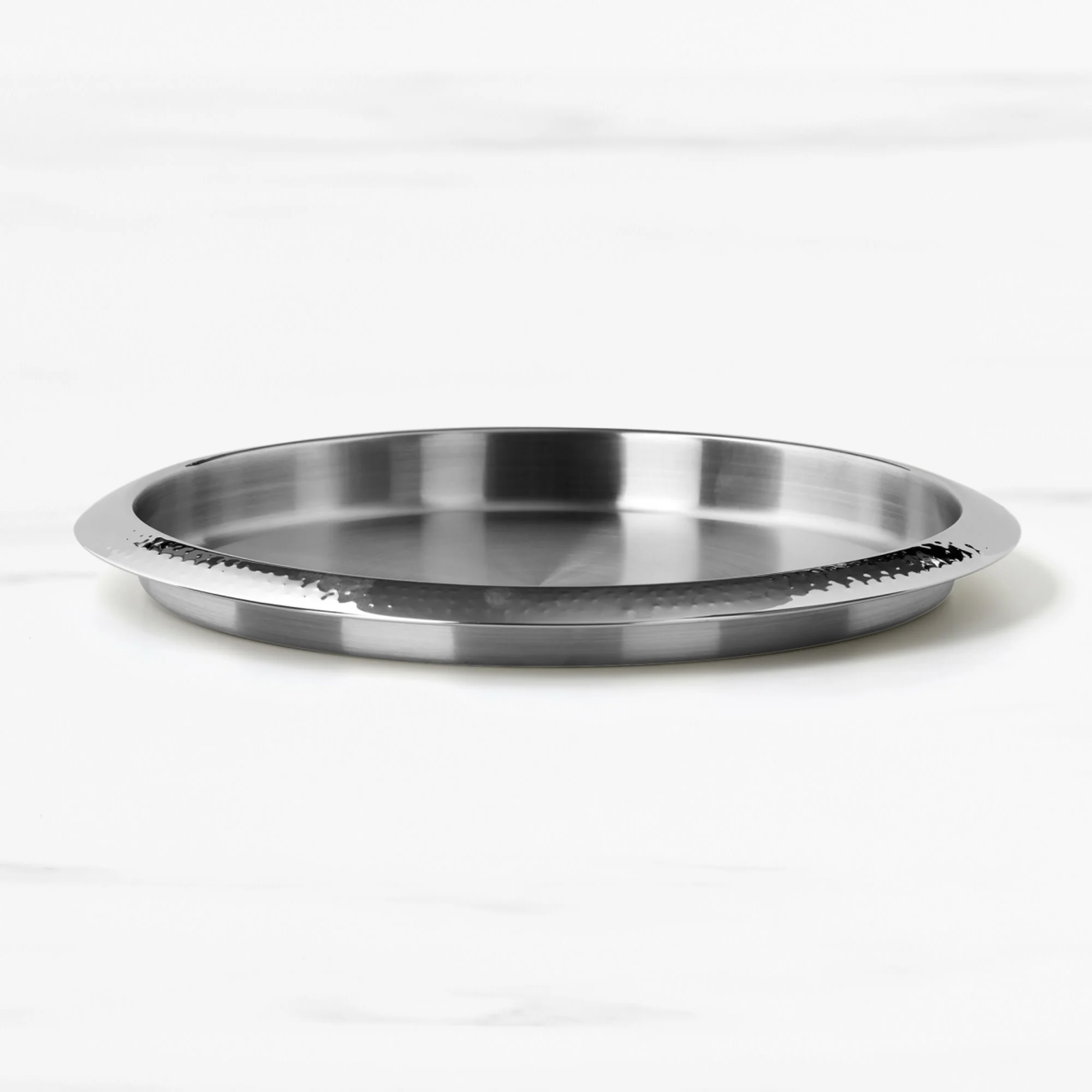 Salisbury & Co Hemingway Hammered Round Bar Tray 35cm Image 1
