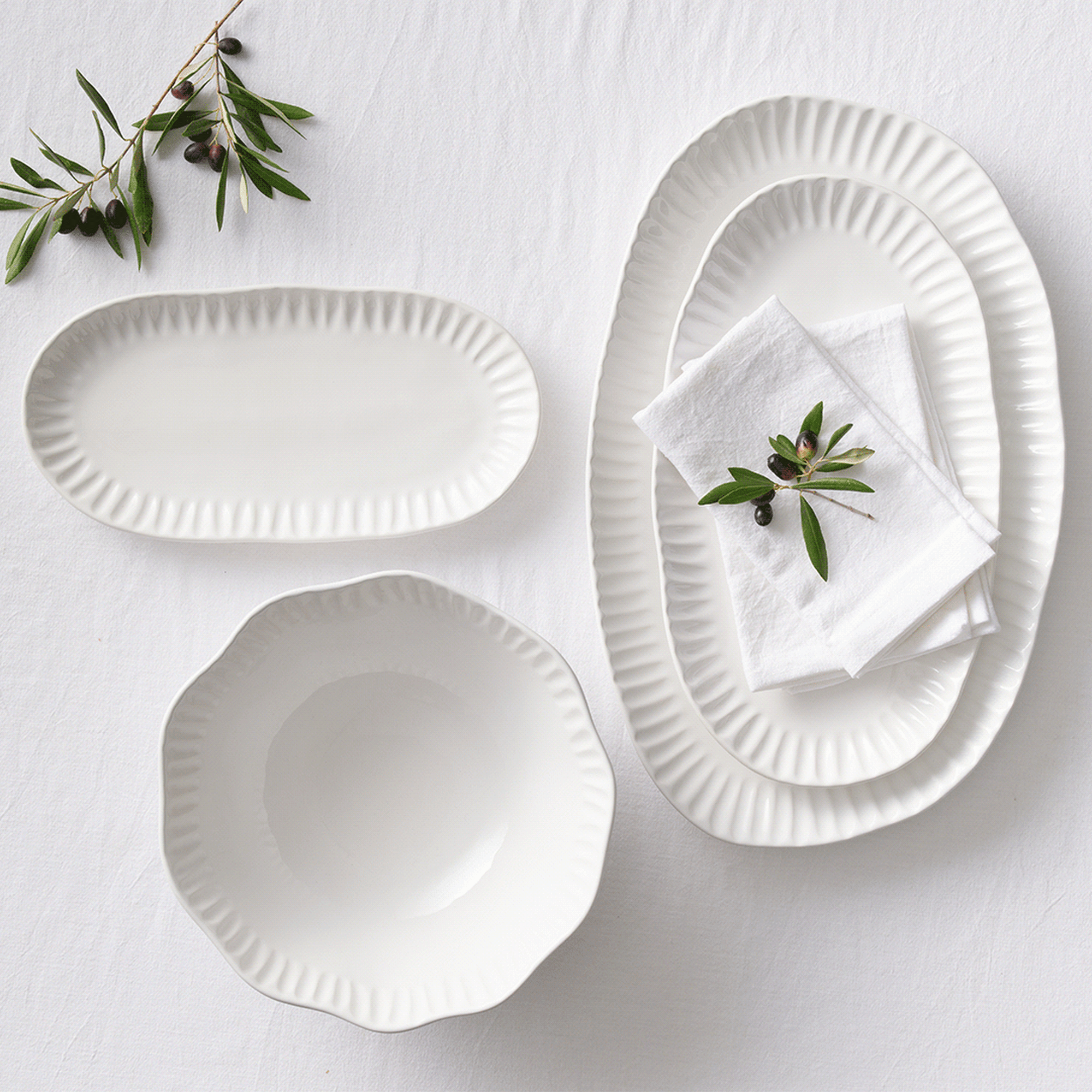 Salisbury & Co Palermo Serving Bowl 30cm White Image 2