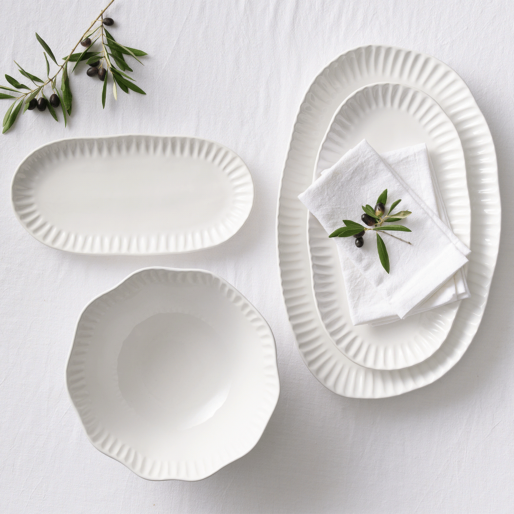 Salisbury & Co Palermo Serving Platter 50.5x32.5cm White Image 2