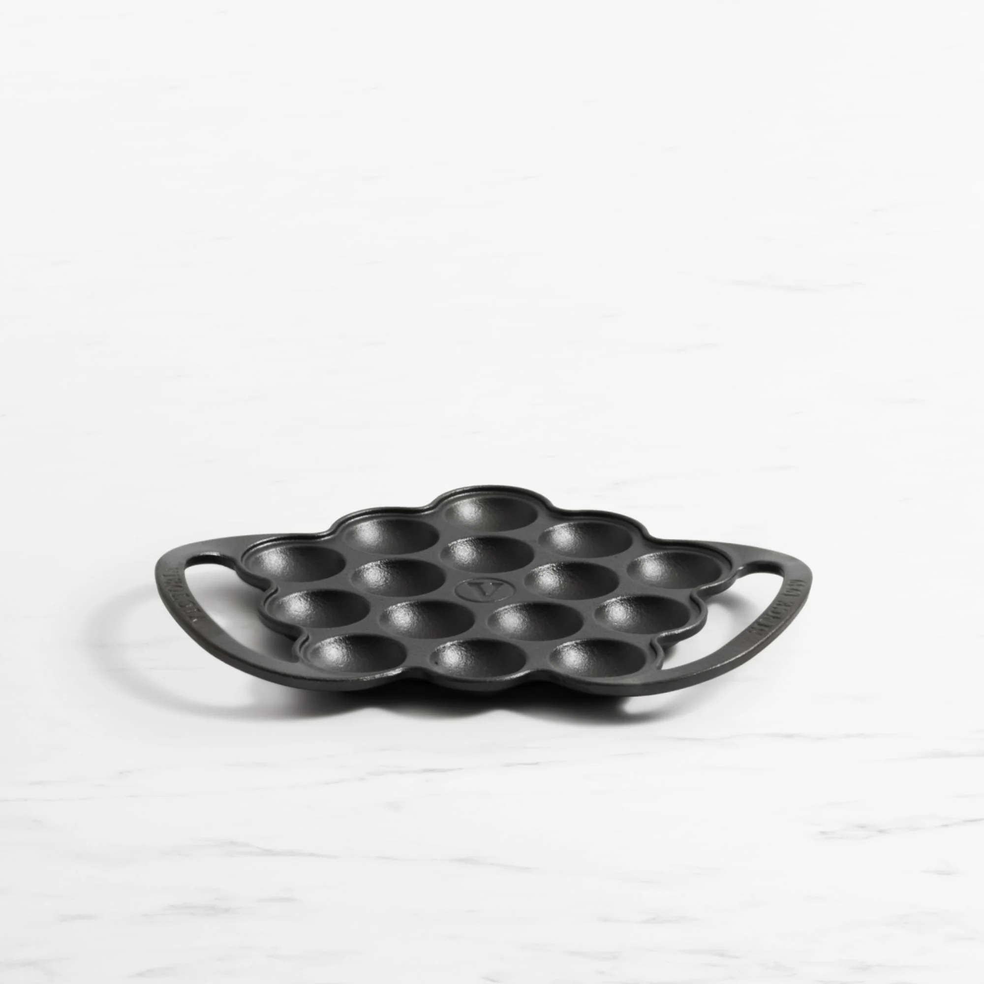 Victoria Seasoned Cast Iron Poffertjes Pancake Pan Image 1