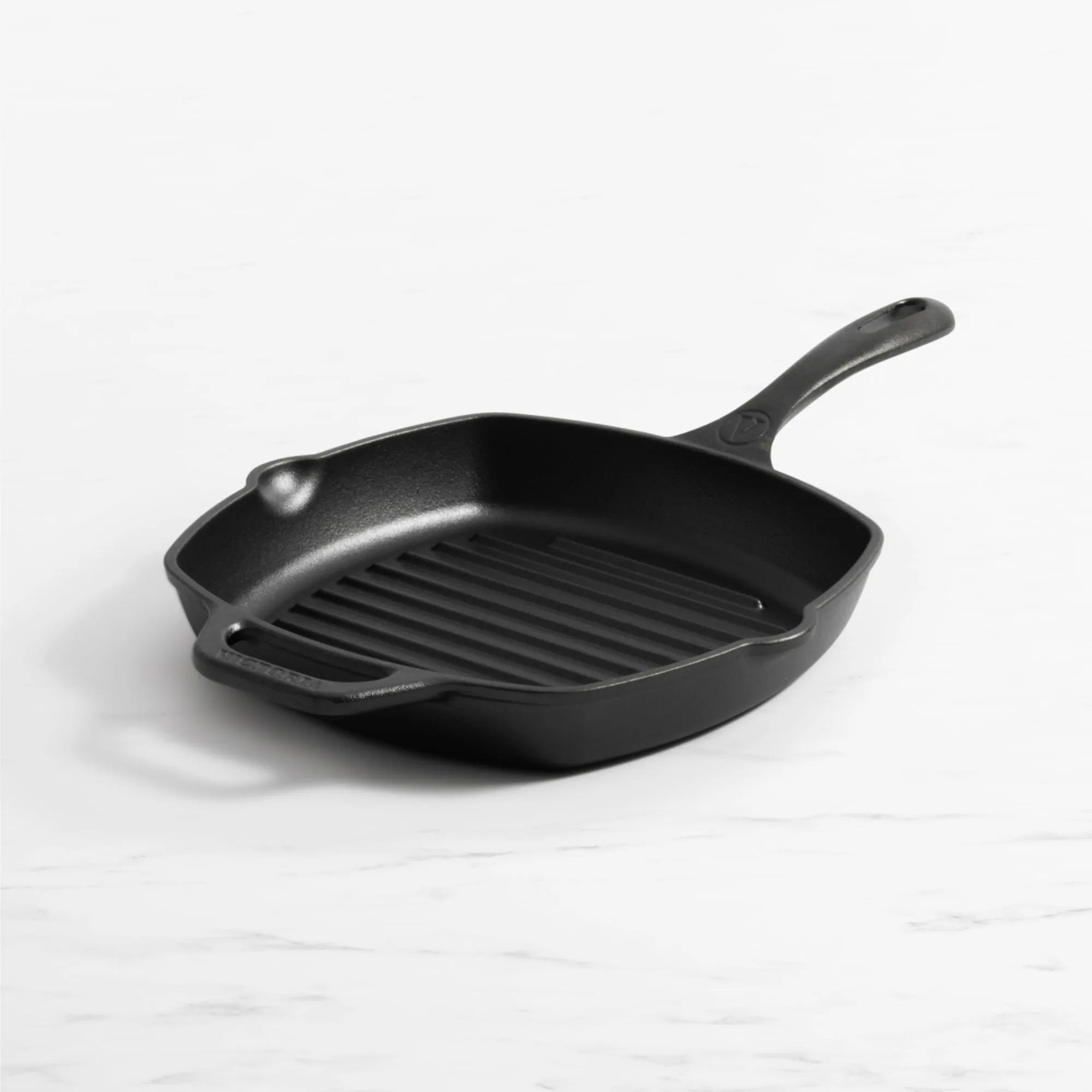 Victoria Seasoned Cast Iron Square Grill Pan 25cm Image 1