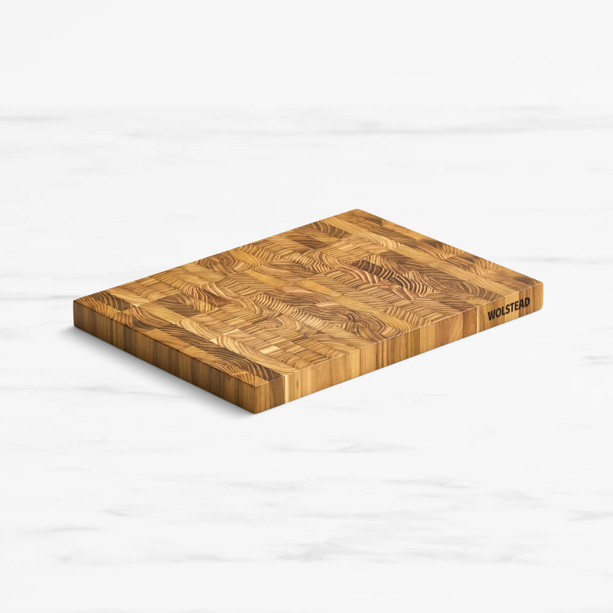Wolstead Bonn Teak End Grain Chopping Board 40x30cm Image 1