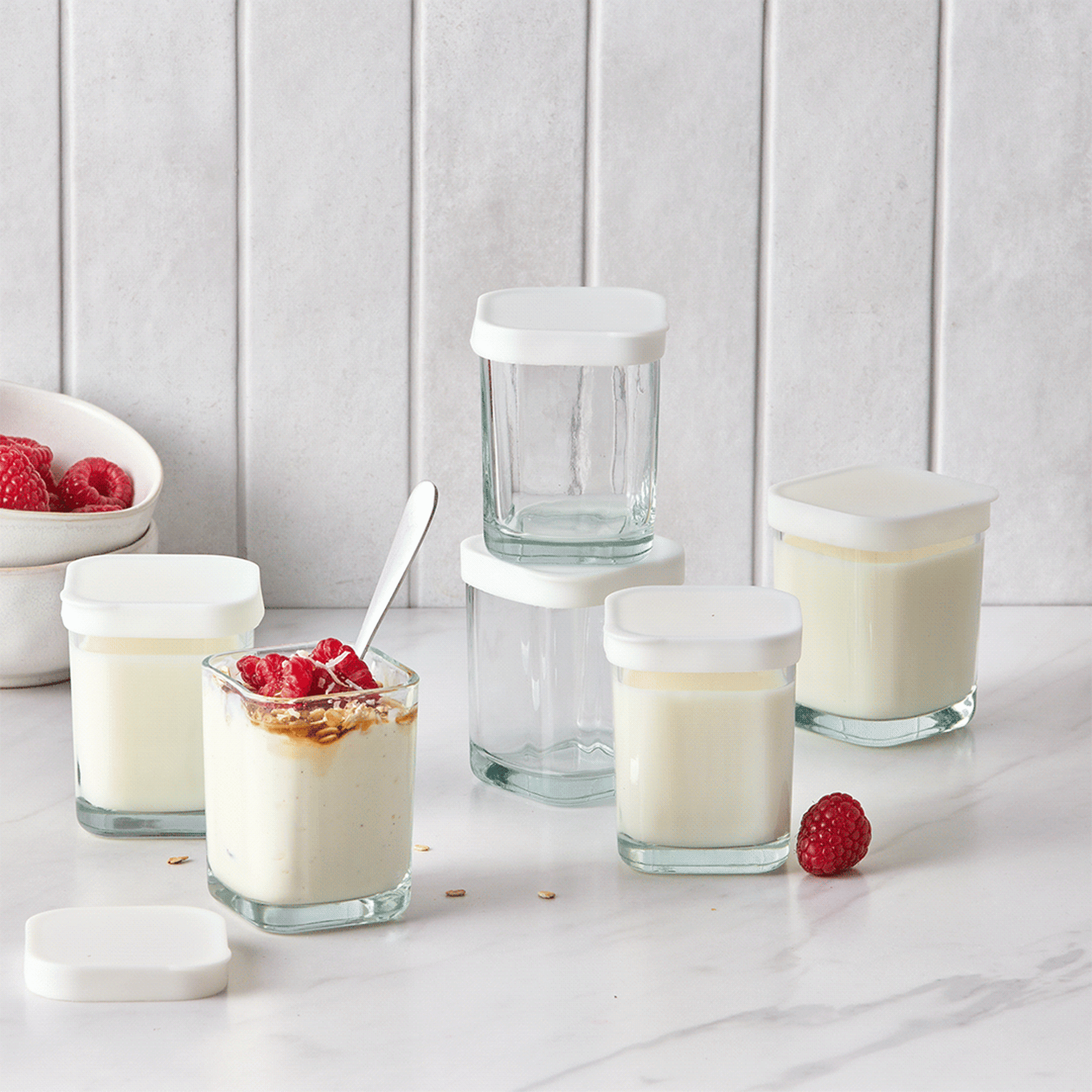 Wolstead Cultivo Yoghurt Pot with Silicone Lid 170mL Set of 6 Image 5