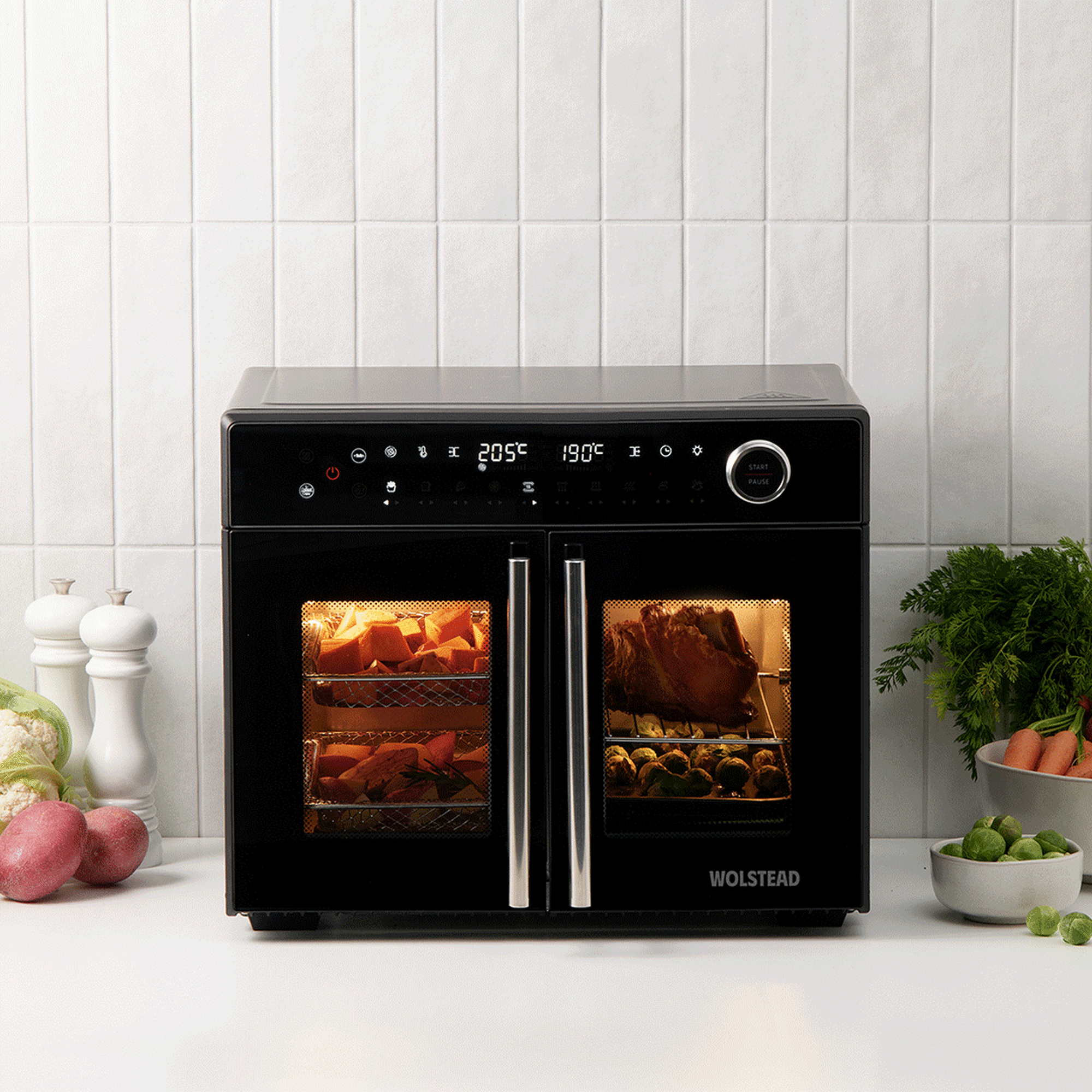 Wolstead Swift French Door Digital Air Fryer Oven 28L Black Image 2