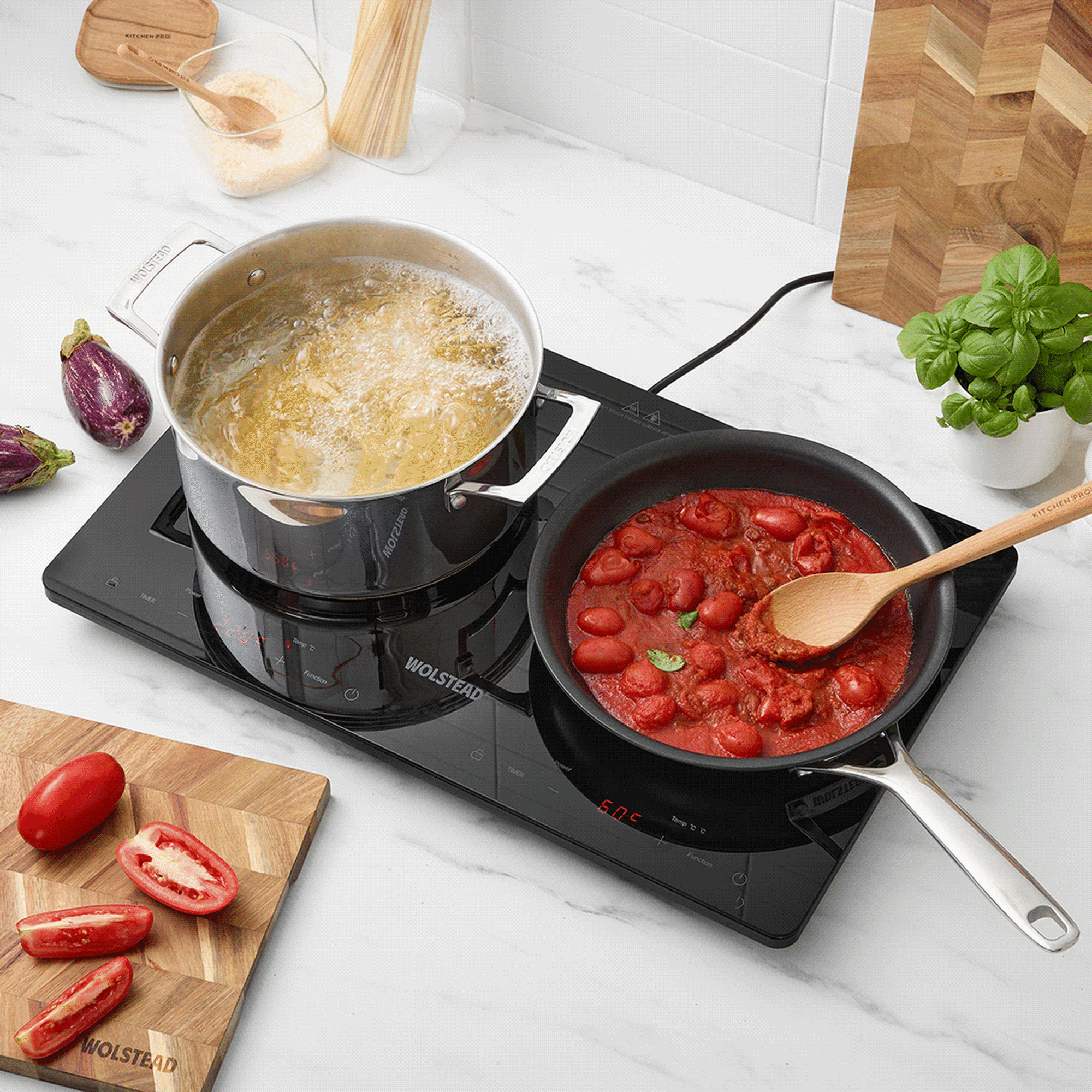 Wolstead Slim Twin Induction Cooktop STM_01 gif