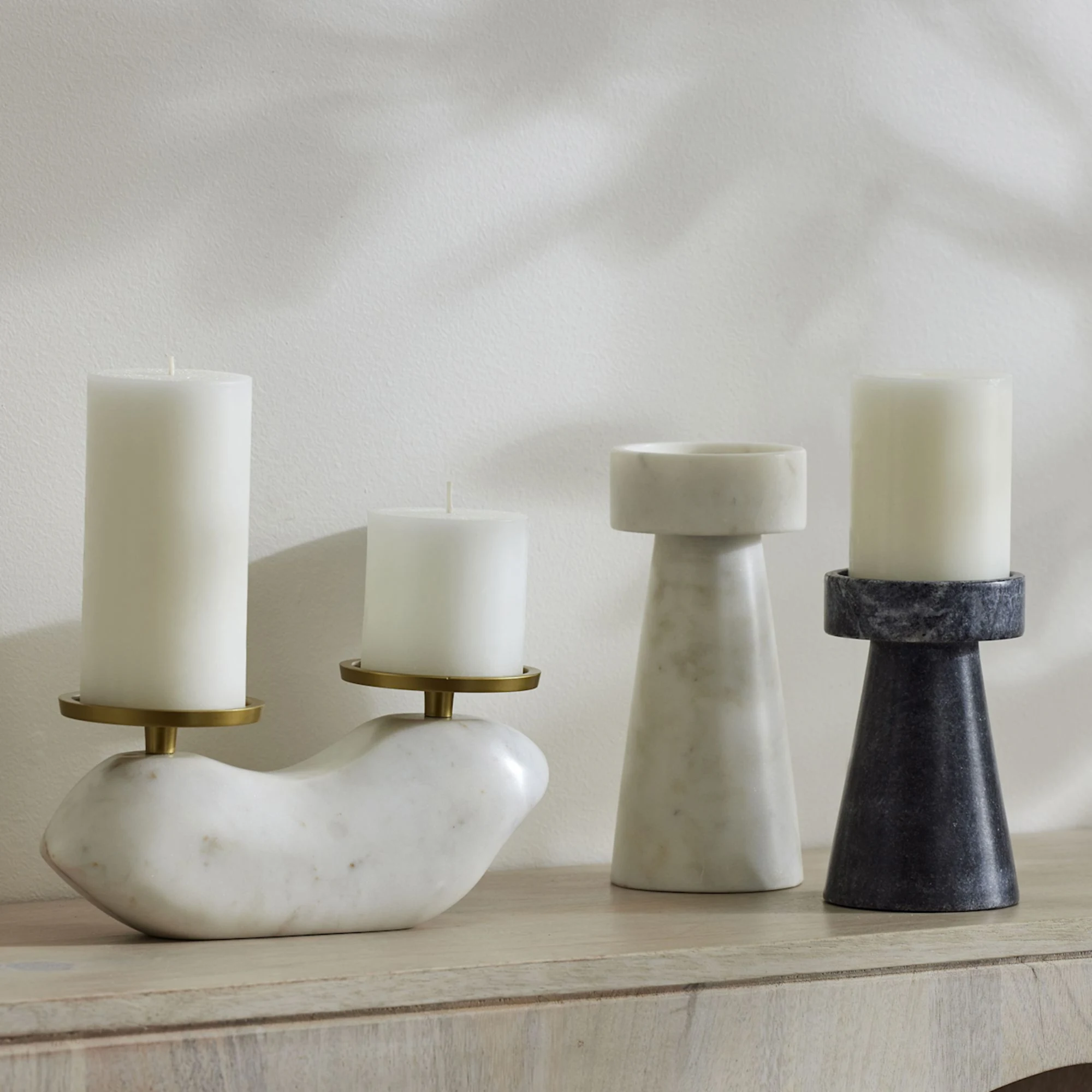 Amalfi Blythe Candle Holder 20cm White Image 2