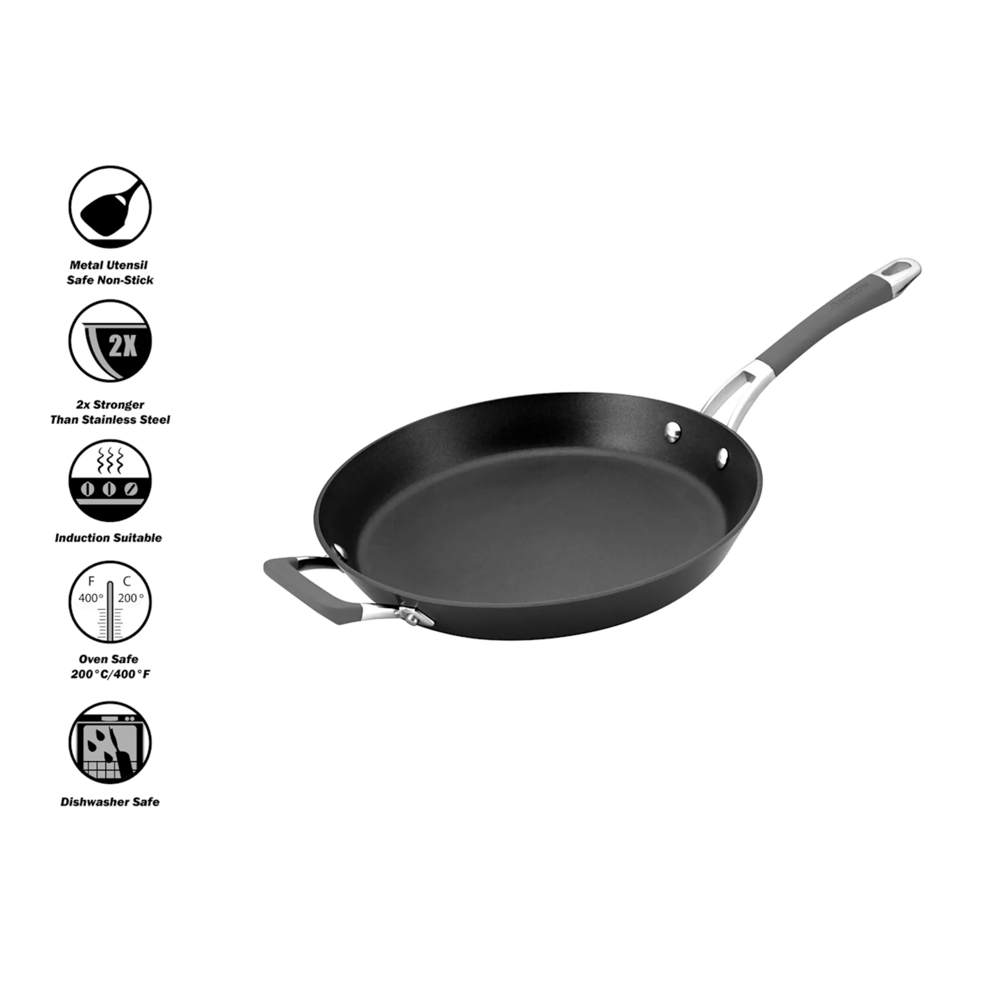 Anolon Endurance+ French Skillet with Bonus Lid 30cm Image 3