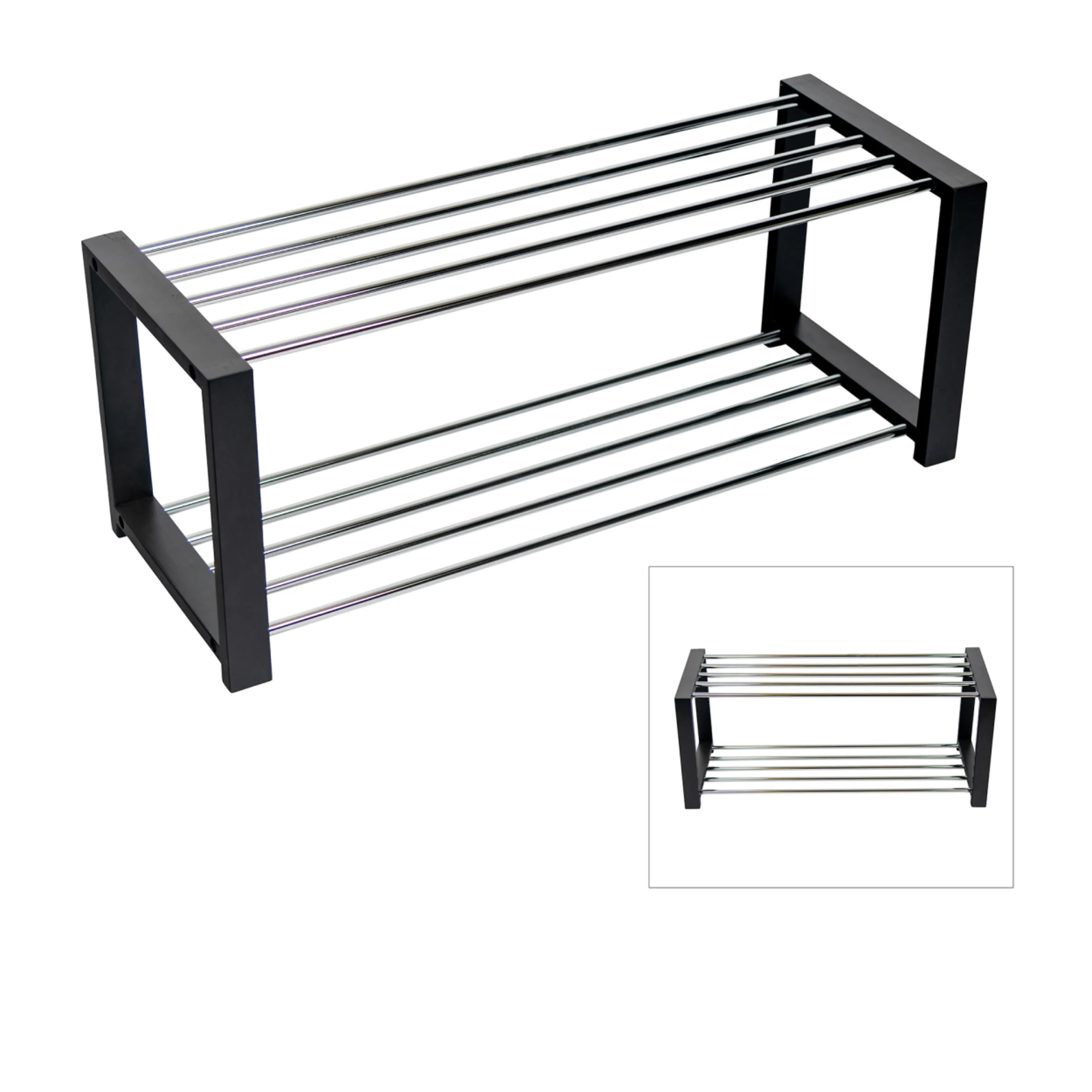 Anton 2 Tier Shoe Rack Shelf Storage Image 1