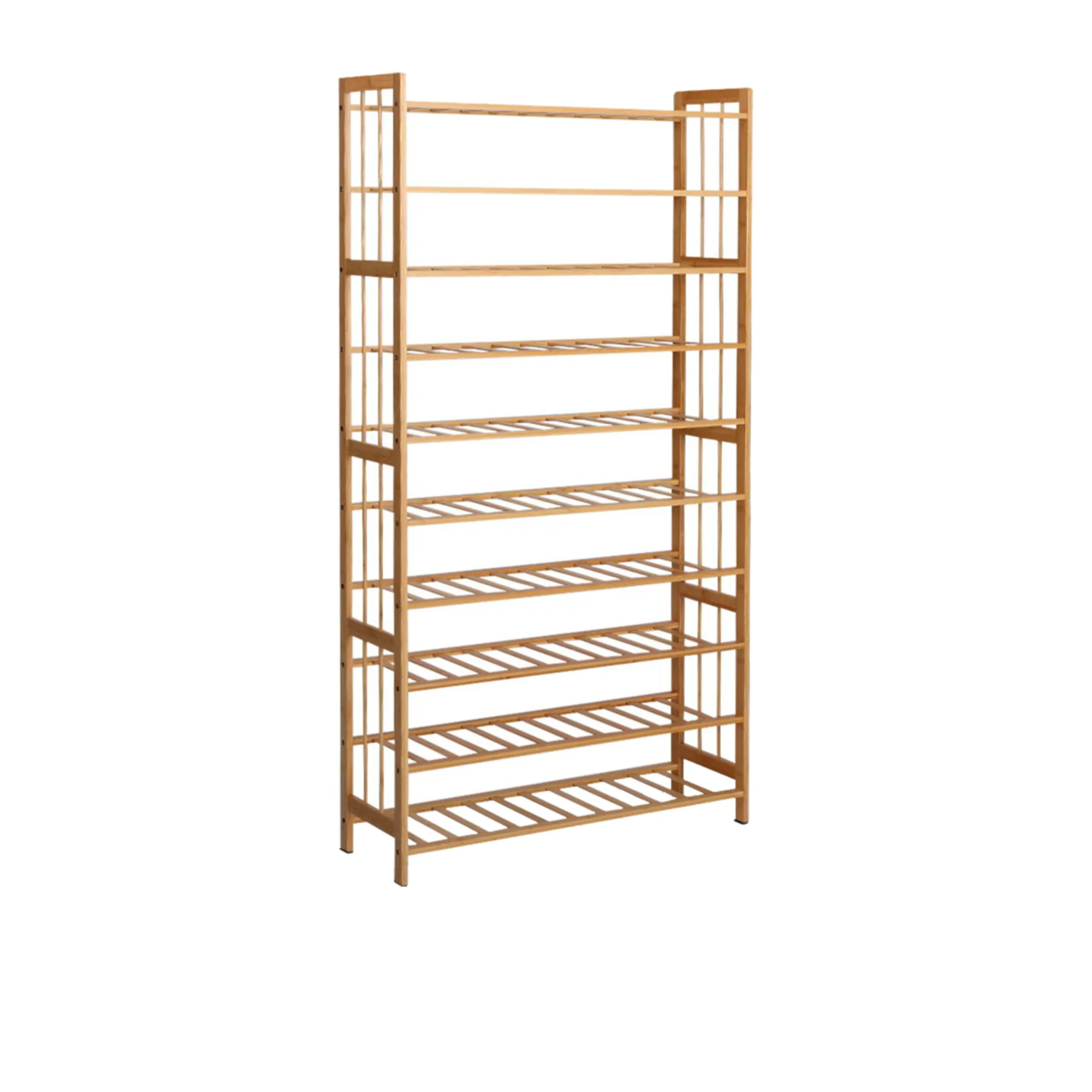 Artiss Bamboo 10 Tier Shoe Rack Shelf Storage Image 1