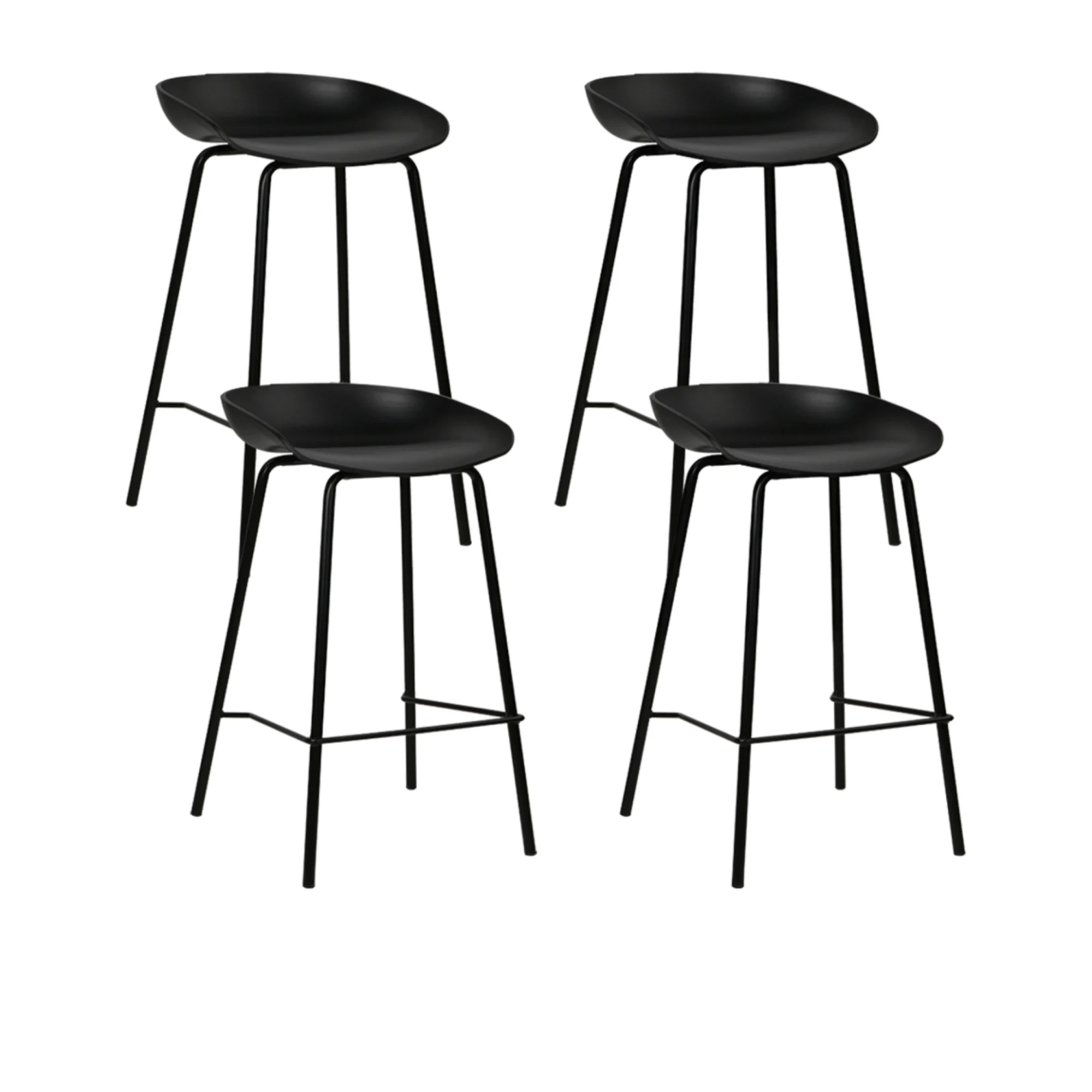 Artiss Kitchen Bar Stool Set of 4 Black Image 1