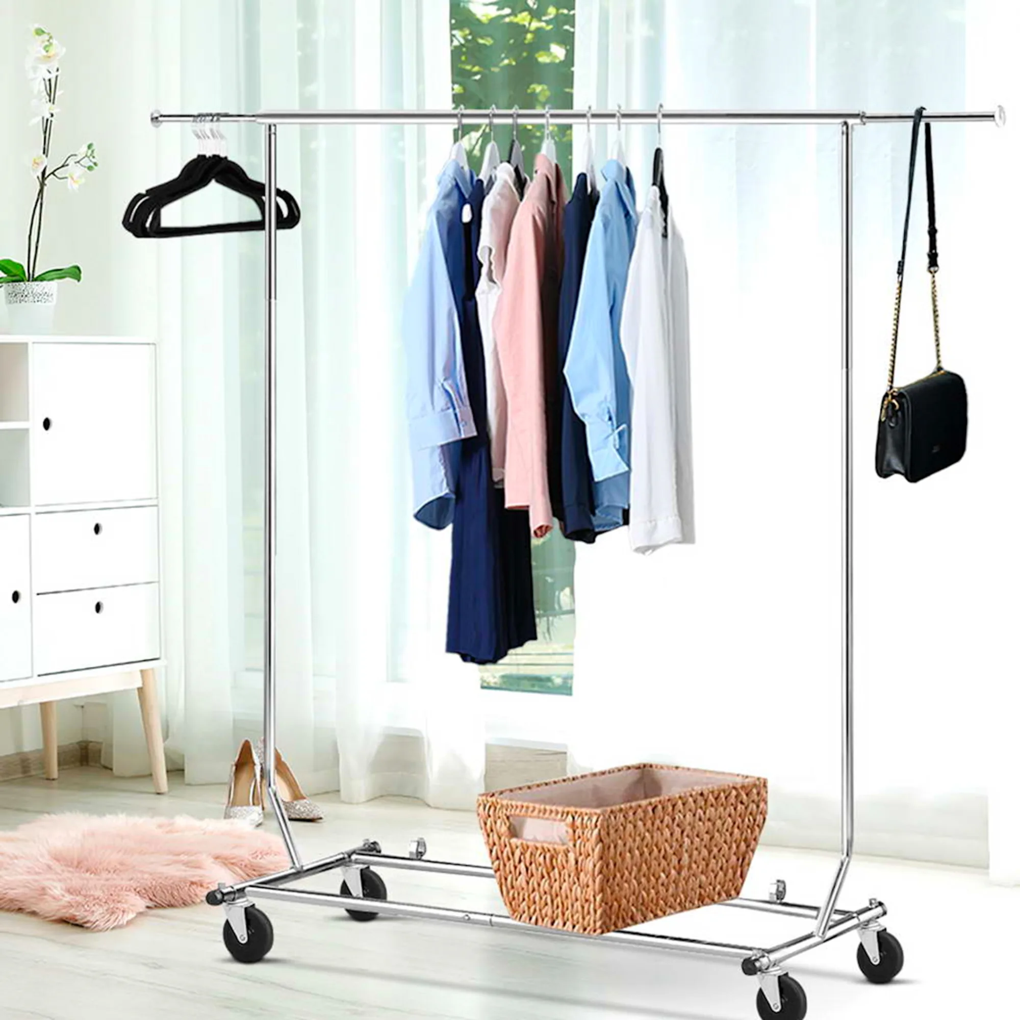 Artiss Portable Clothes Drying Rack Silver Image 2
