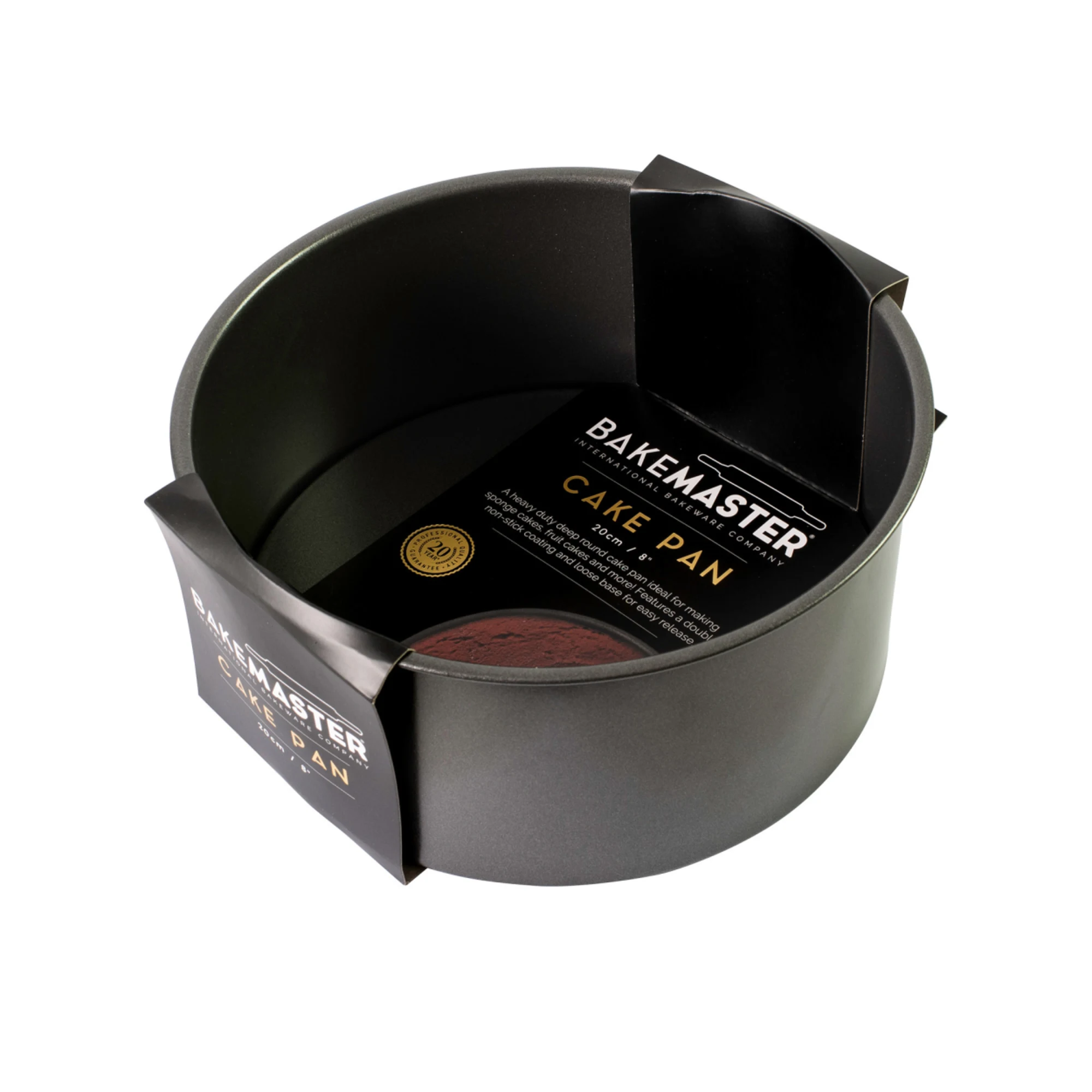 Bakemaster Non Stick Loose Base Round Deep Cake Pan 20cm Image 2